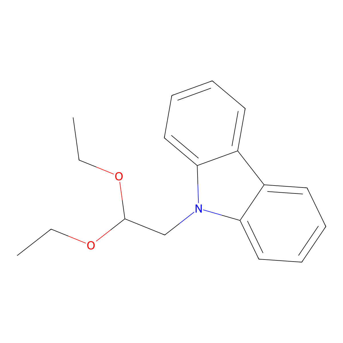 9-(2,2-diethoxyethyl)-9H-carbazole molecular structure, CAS 74914-81-1