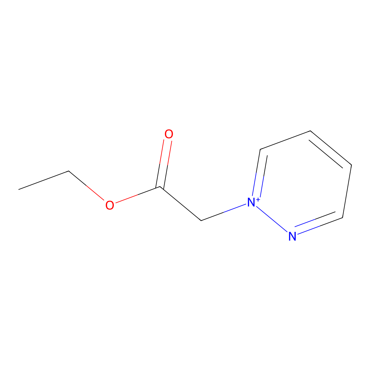 1-(2-Ethoxy-2-oxoethyl)pyridazin-1-ium molecular structure, CAS 749144-40-9