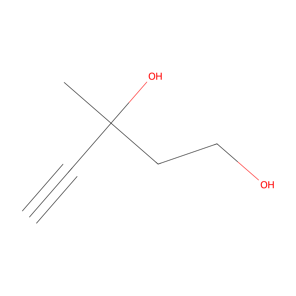 3-Methylpent-4-yne-1,3-diol molecular structure, CAS 74915-98-3