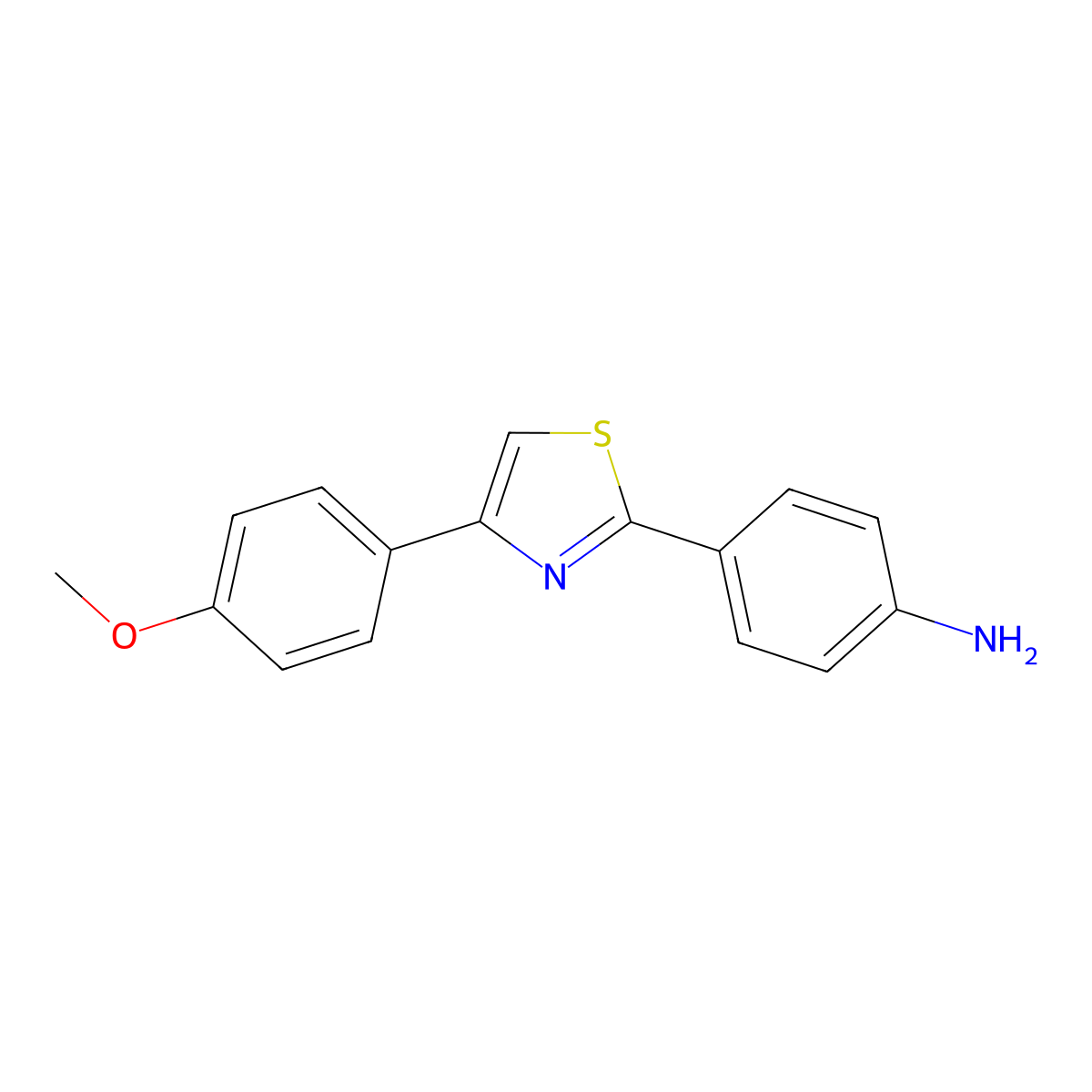4-(4-(4-Methoxyphenyl)thiazol-2-yl)aniline molecular structure, CAS 749151-25-5