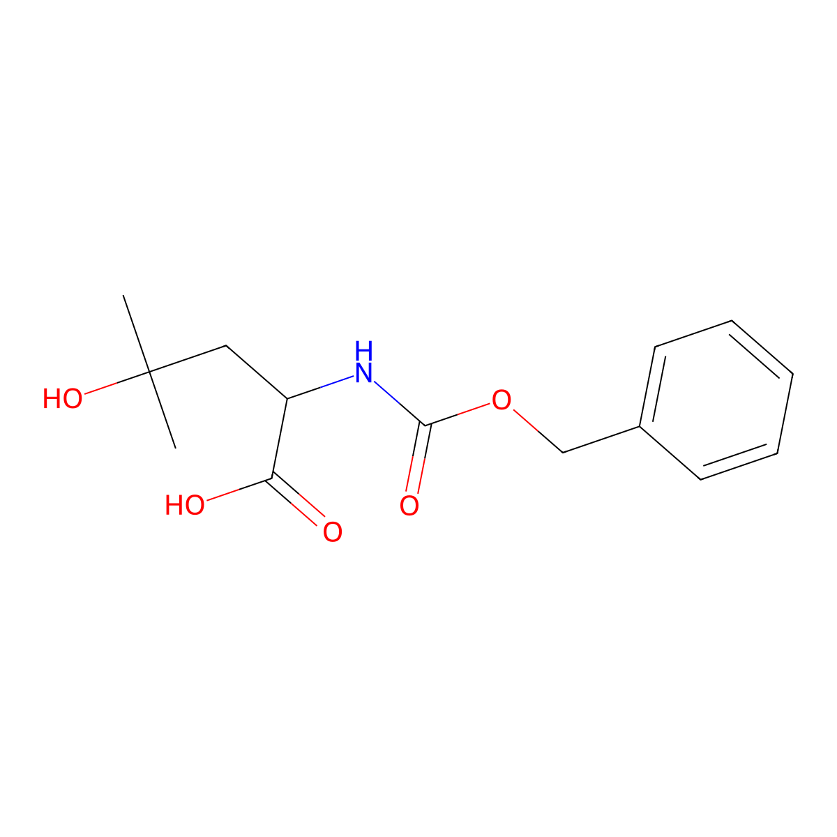 2-{[(Benzyloxy)carbonyl]amino}-4-hydroxy-4-methylpentanoic acid molecular structure, CAS 749159-79-3