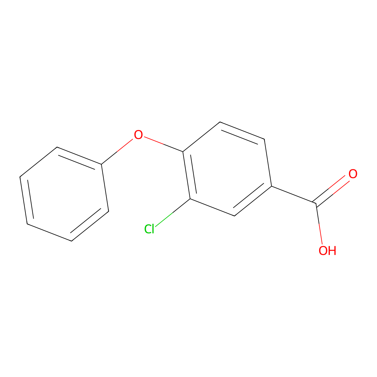 3-Chloro-4-phenoxybenzoic acid molecular structure, CAS 74917-55-8
