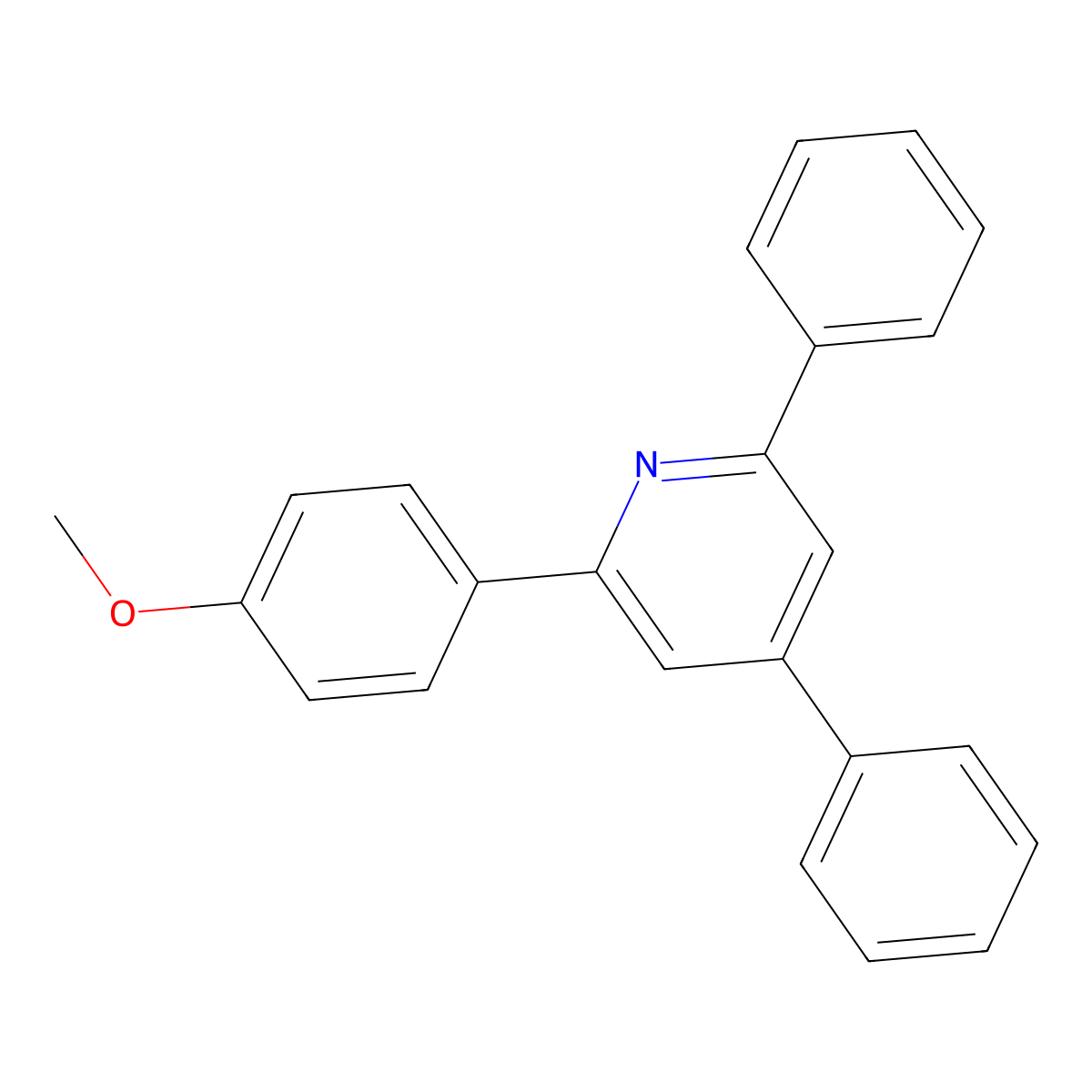 2-(4-Methoxyphenyl)-4,6-diphenylpyridine molecular structure, CAS 74918-90-4
