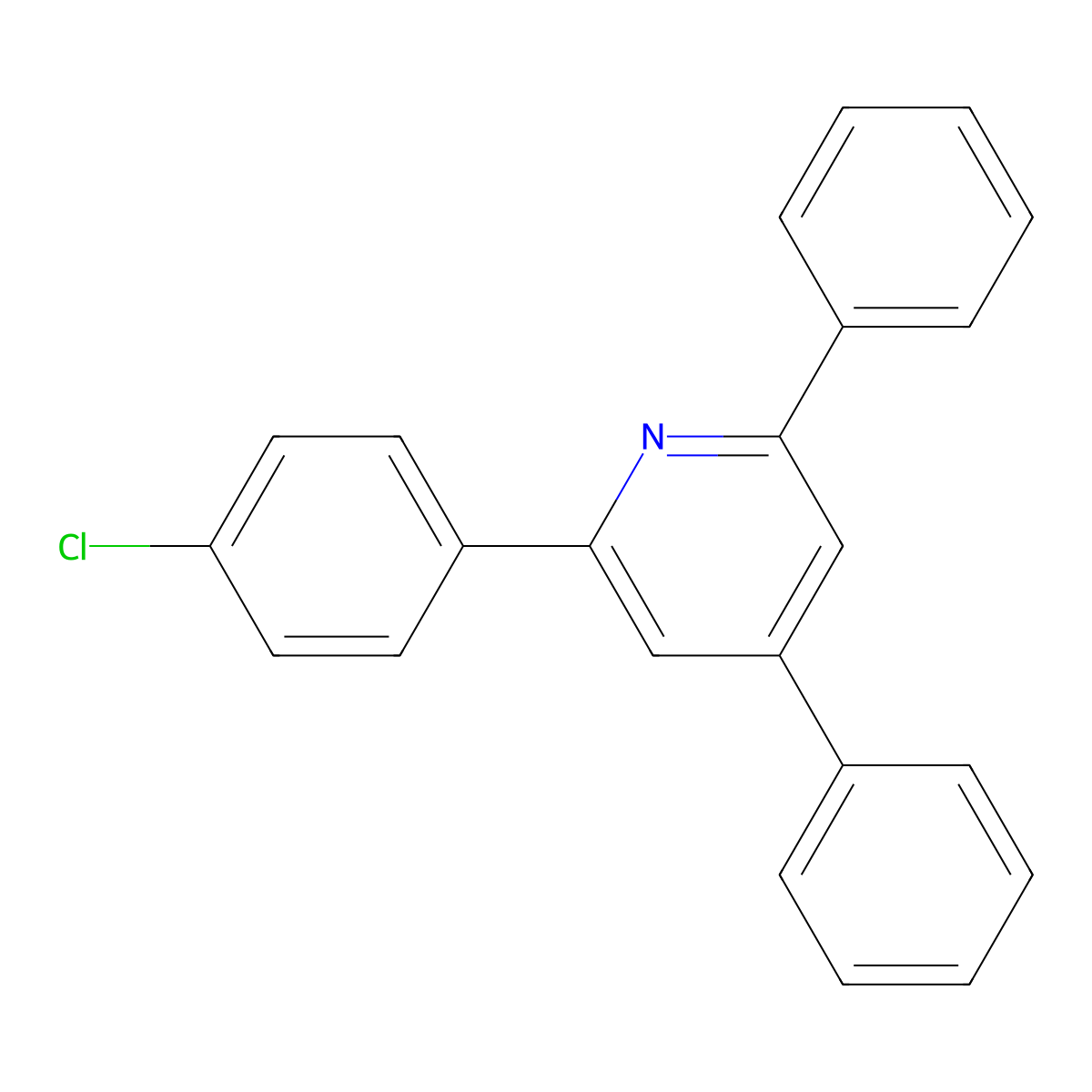 2-(4-Chlorophenyl)-4,6-diphenylpyridine molecular structure, CAS 74918-91-5