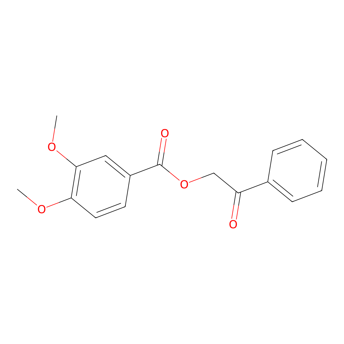 2-Oxo-2-phenylethyl 3,4-dimethoxybenzoate molecular structure, CAS 74919-02-1