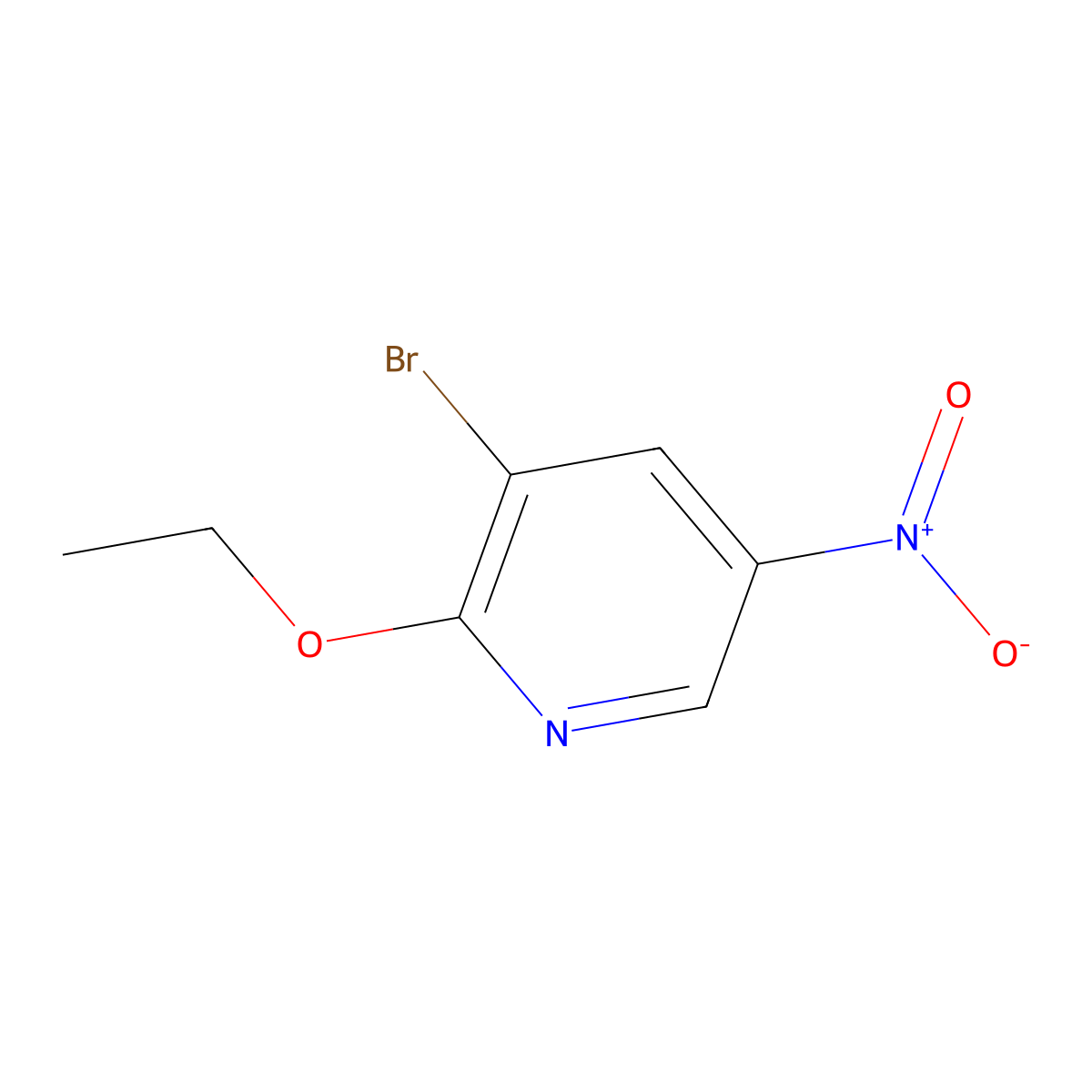 3-Bromo-2-ethoxy-5-nitropyridine molecular structure, CAS 74919-31-6