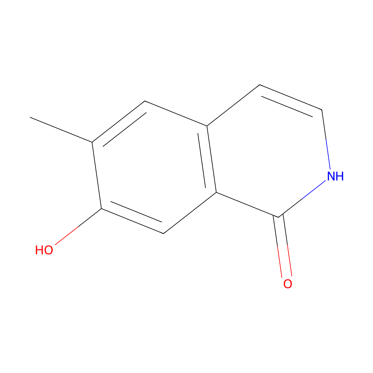 7-Hydroxy-6-methylisoquinolin-1(2H)-one molecular structure, CAS 74919-41-8