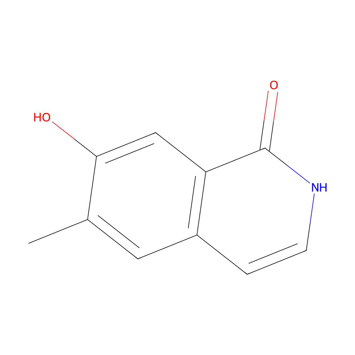 7-Hydroxy-6-methylisoquinolin-1(2H)-one molecular structure, CAS 74919-41-8