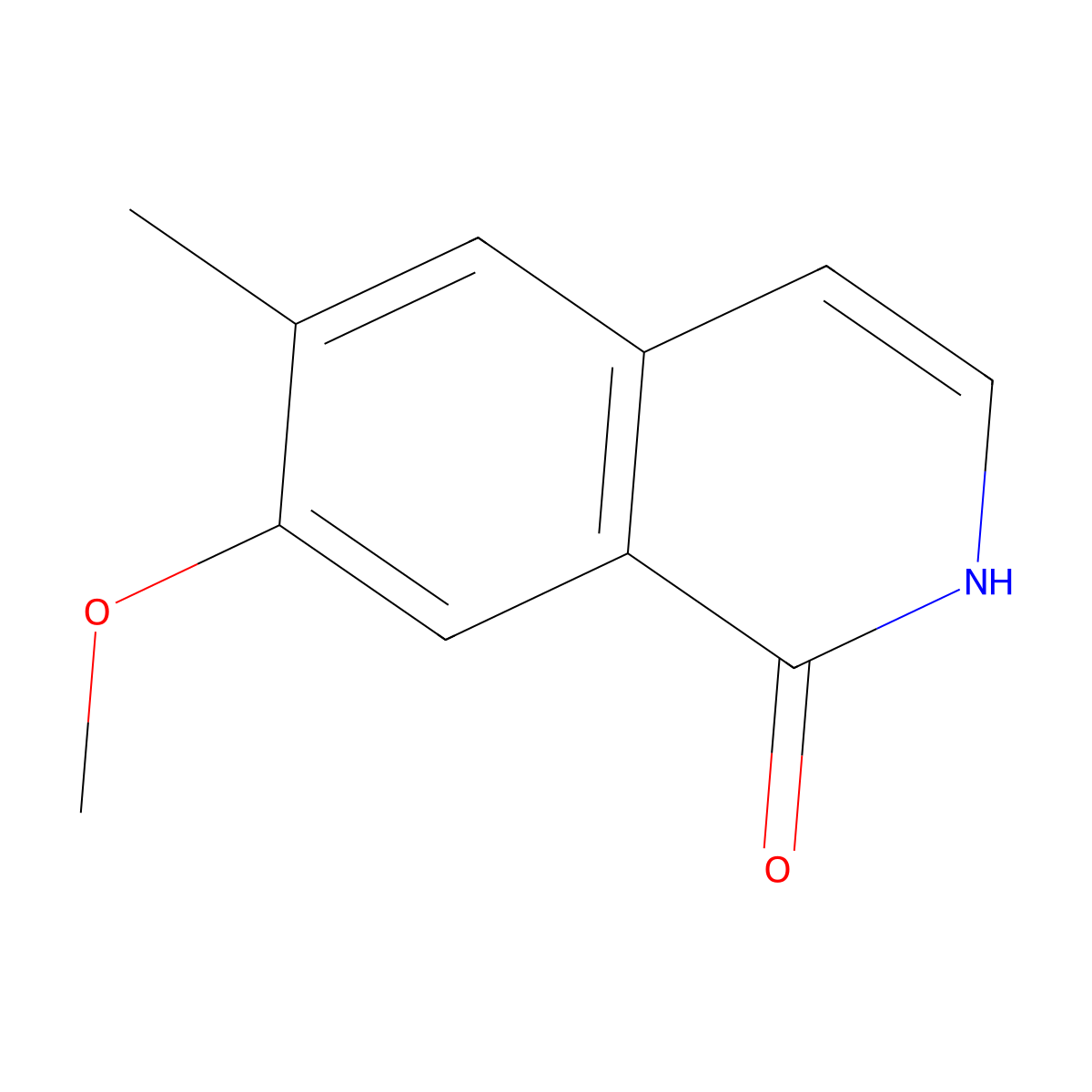 7-Methoxy-6-methyl-1,2-dihydroisoquinolin-1-one molecular structure, CAS 74919-42-9
