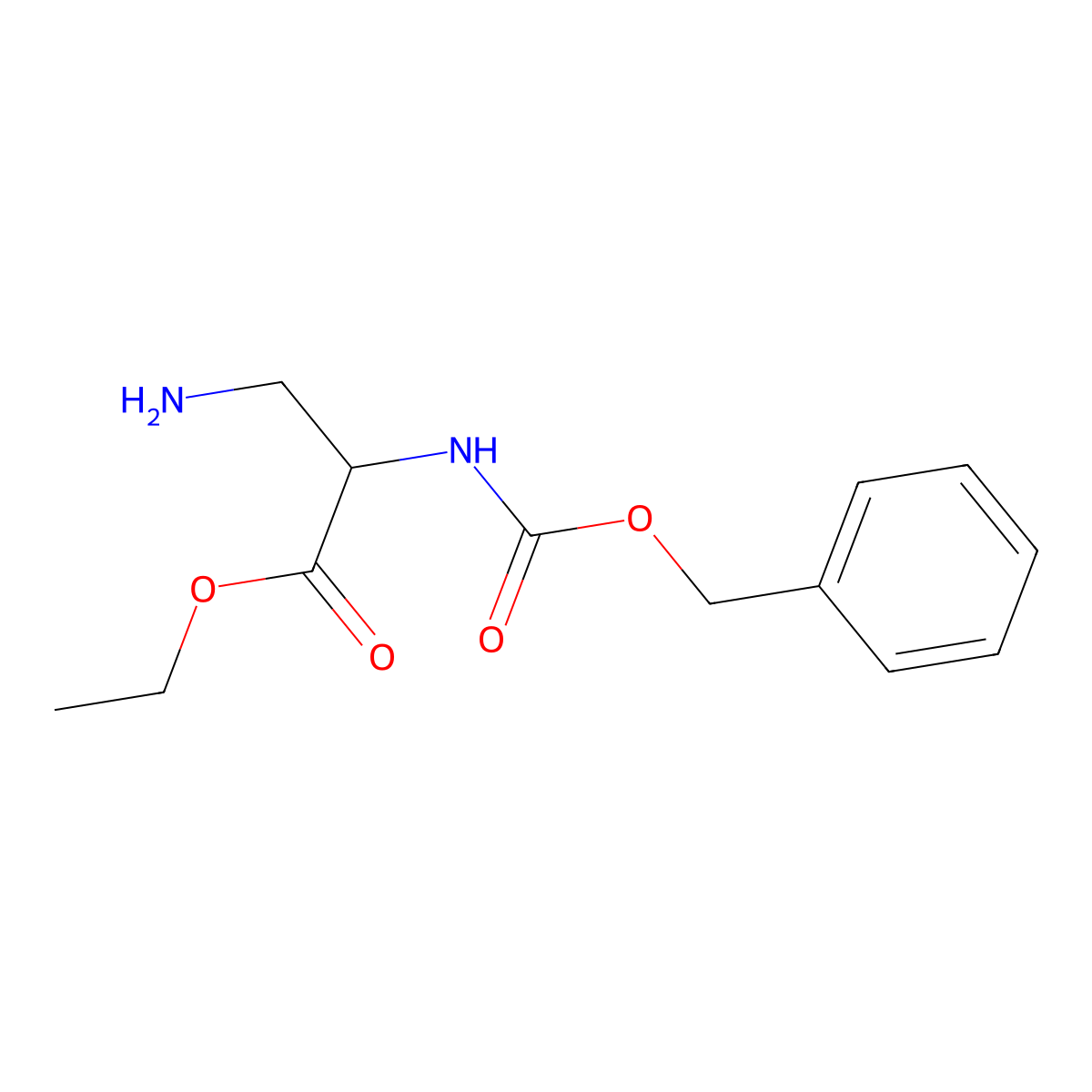 ethyl (2R)-3-amino-2-(benzyloxycarbonylamino)propanoate molecular structure, CAS 749195-94-6
