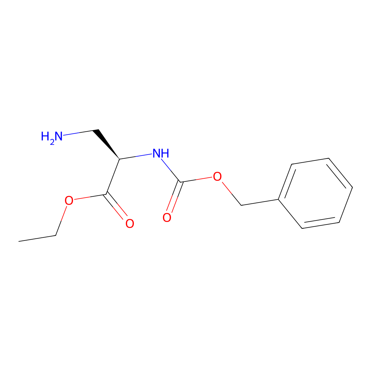 ethyl (2R)-3-amino-2-(benzyloxycarbonylamino)propanoate molecular structure, CAS 749195-94-6