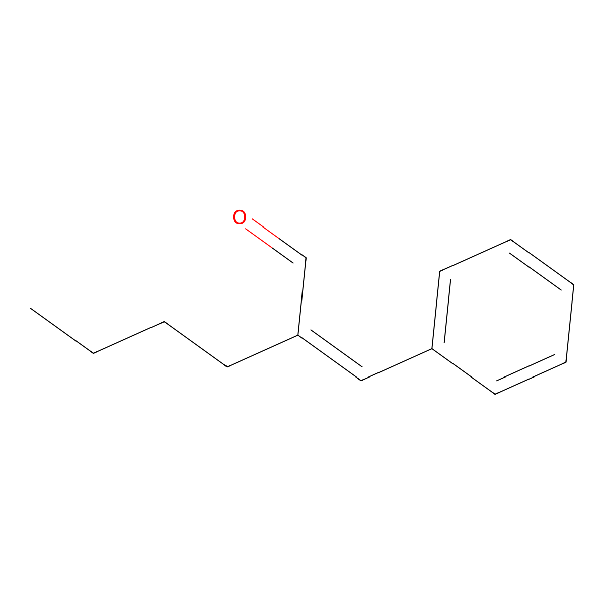 2-Butyl-3-phenyl-2-propen-1-al molecular structure, CAS 7492-44-6