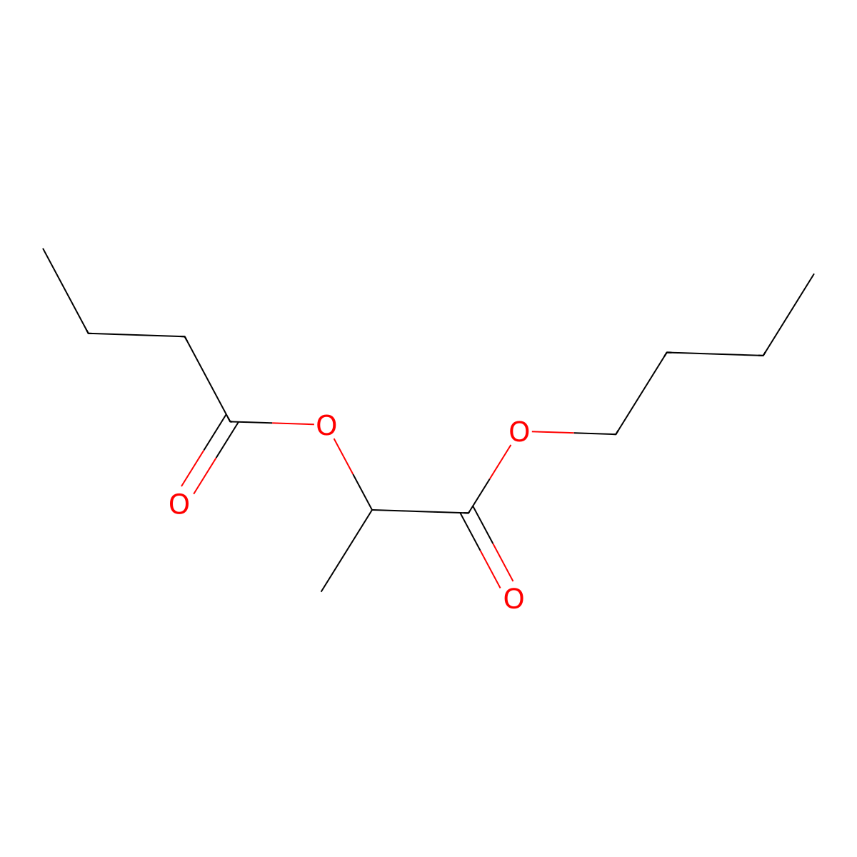 Butyl Butyryllactate molecular structure, CAS 7492-70-8