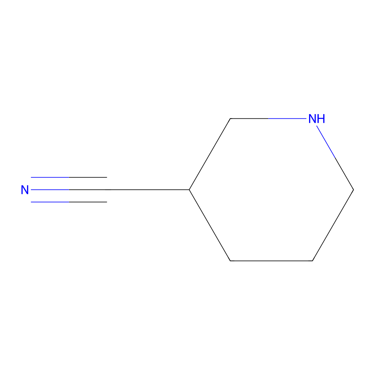 Piperidine-3-carbonitrile molecular structure, CAS 7492-88-8