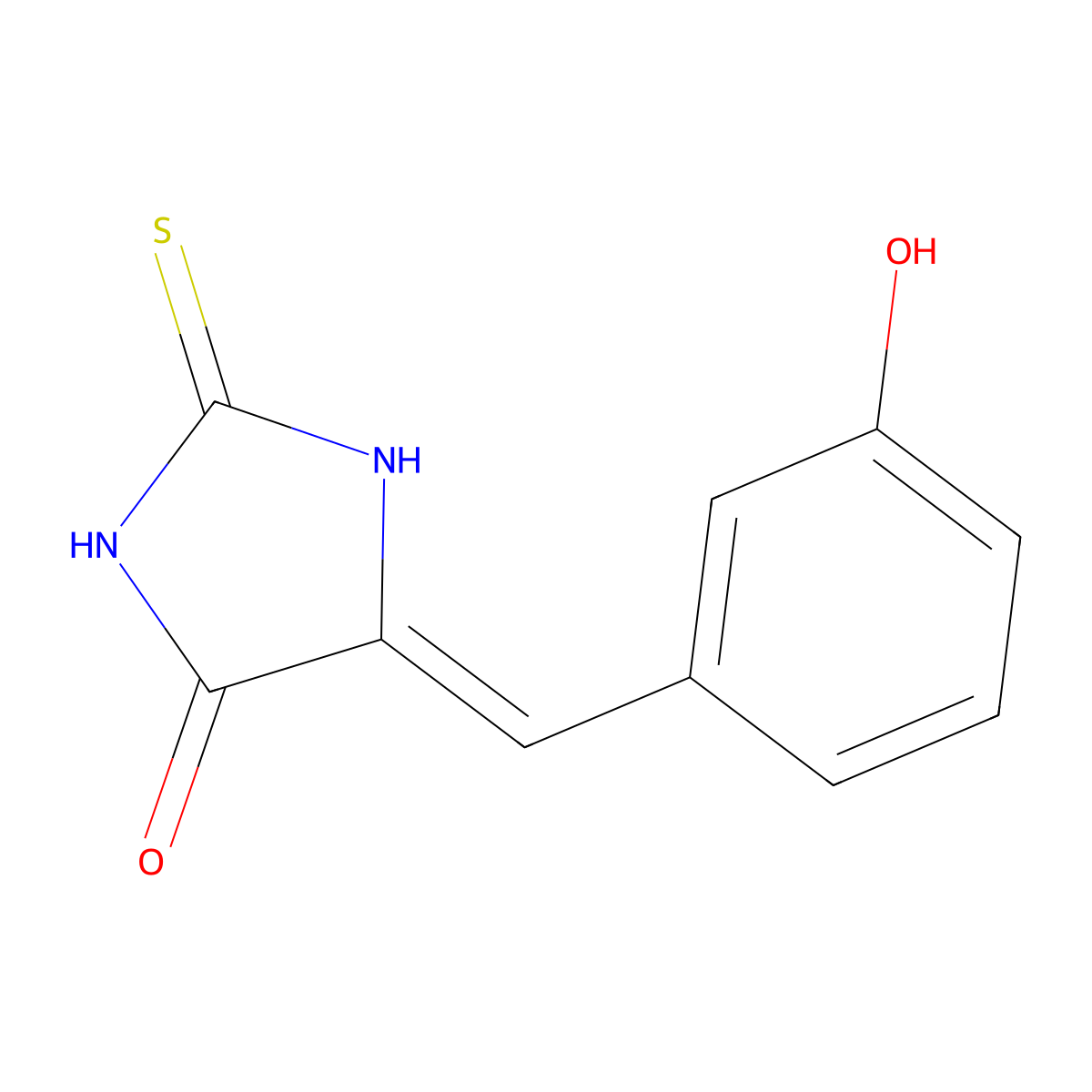 (5E)-5-[(3-hydroxyphenyl)methylidene]-2-sulfanylideneimidazolidin-4-one molecular structure, CAS 74920-46-0