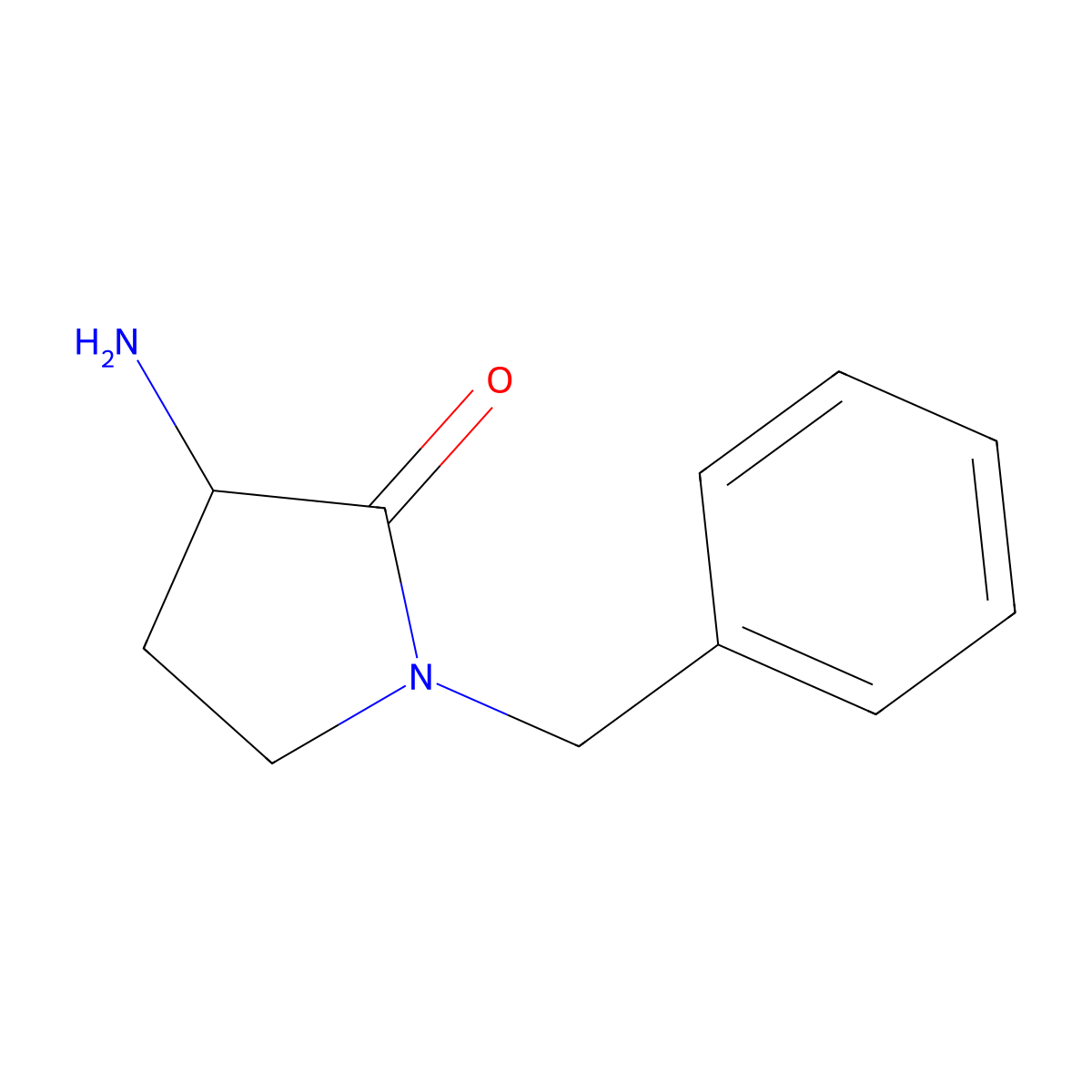 3-Amino-1-benzylpyrrolidin-2-one molecular structure, CAS 749200-45-1