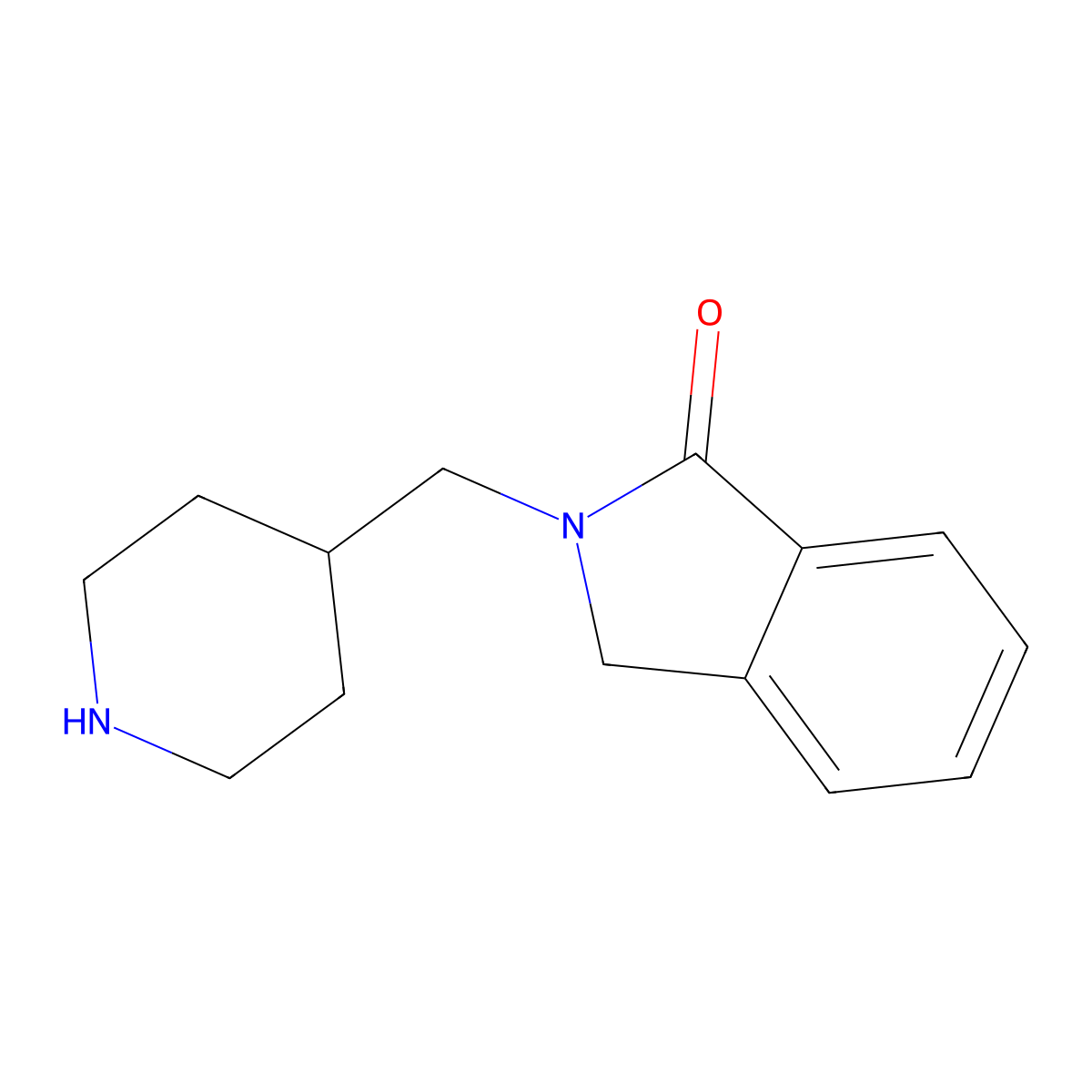 2-(Piperidin-4-ylmethyl)isoindolin-1-one molecular structure, CAS 749206-16-4
