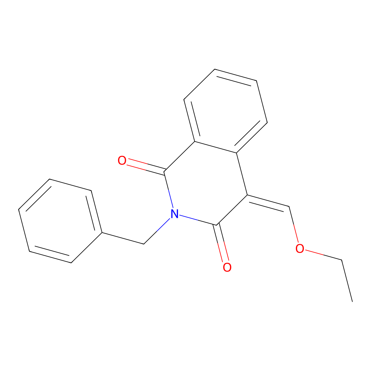 2-Benzyl-4-(ethoxymethylidene)-1,2,3,4-tetrahydroisoquinoline-1,3-dione molecular structure, CAS 749219-34-9