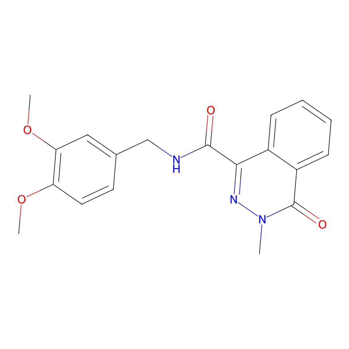N-(3,4-dimethoxybenzyl)-3-methyl-4-oxo-3,4-dihydro-1-phthalazinecarboxamide molecular structure, CAS 749221-87-2