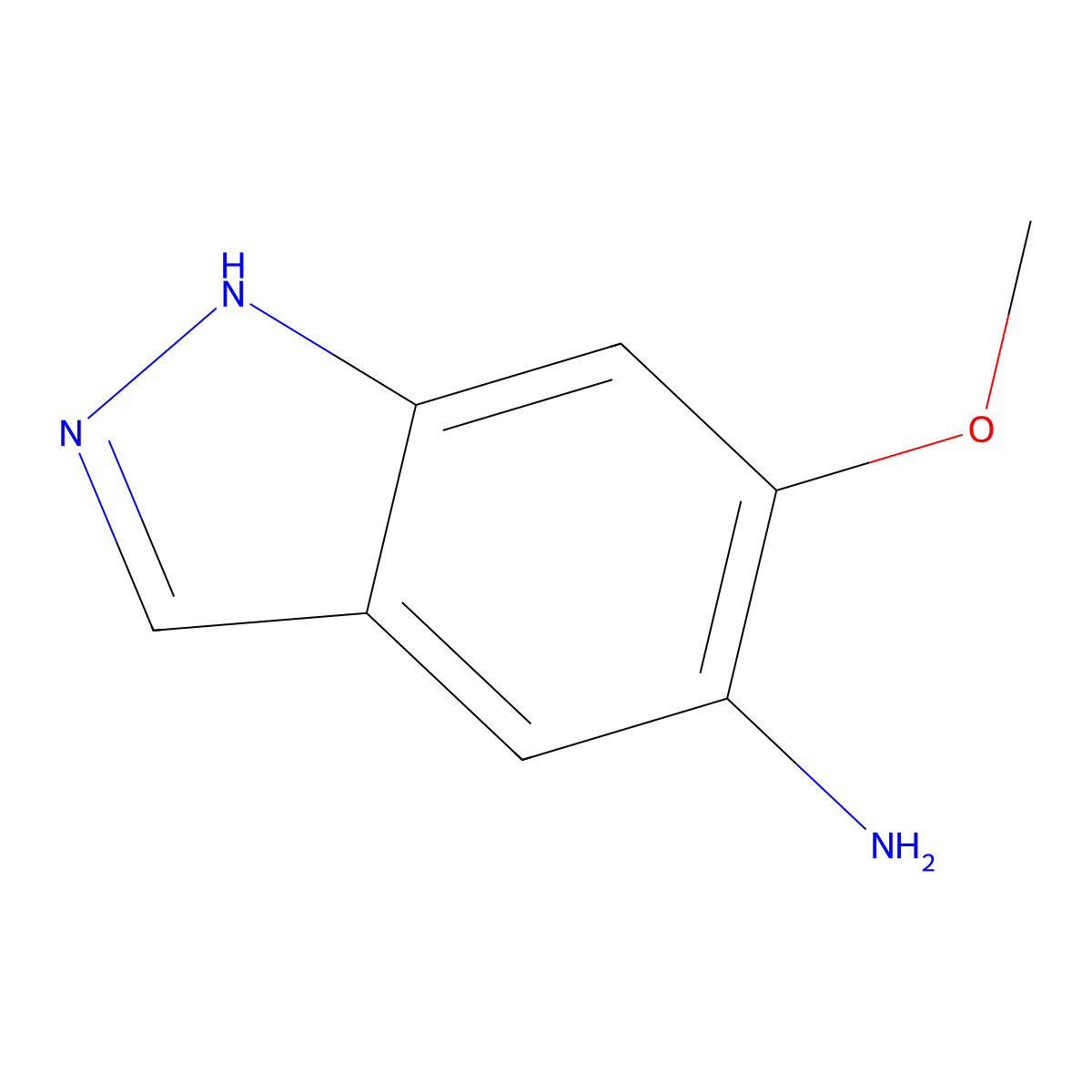 6-Methoxy-1H-indazol-5-amine molecular structure, CAS 749223-61-8