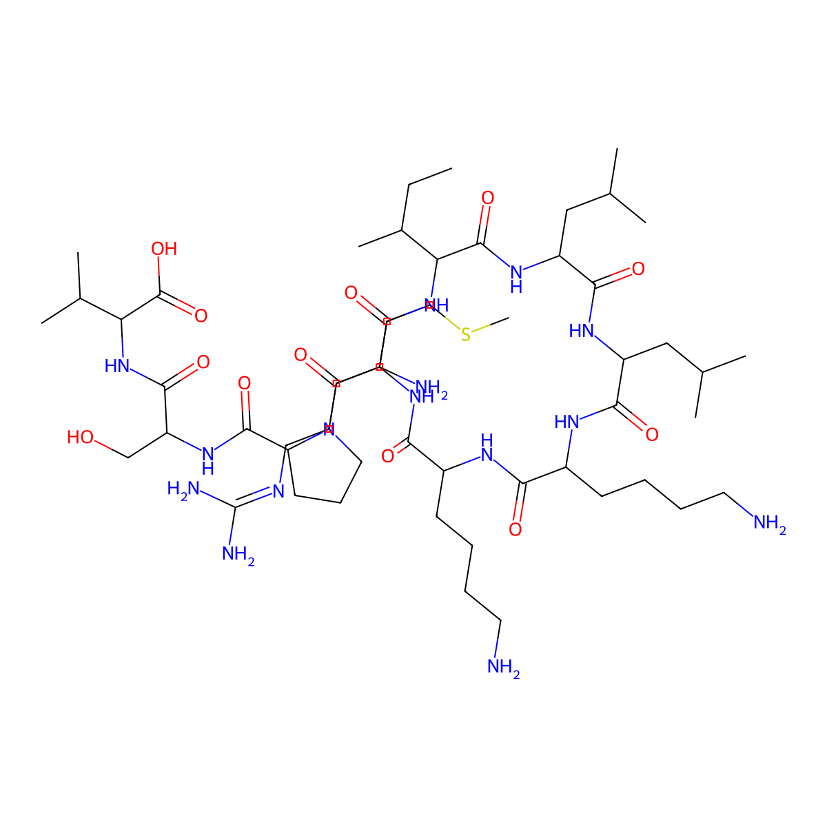 H-Arg-Ile-Leu-Leu-Lys-Lys-Met-Pro-Ser-Val-OH molecular structure, CAS 749227-53-0