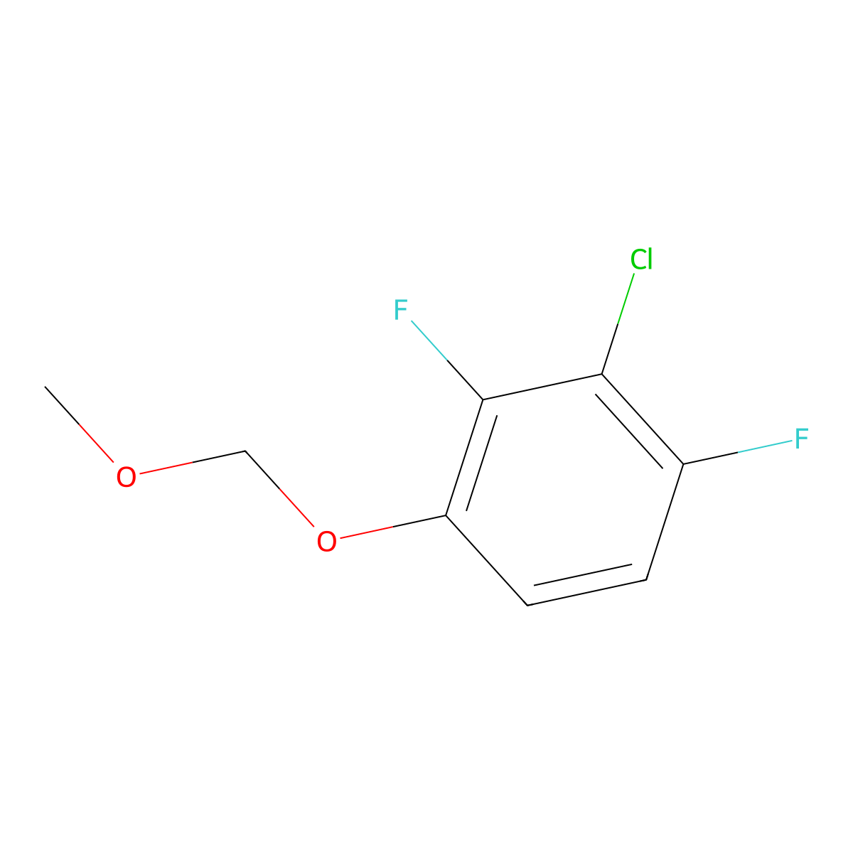 2-Chloro-1,3-difluoro-4-(methoxymethoxy)benzene molecular structure, CAS 749230-34-0
