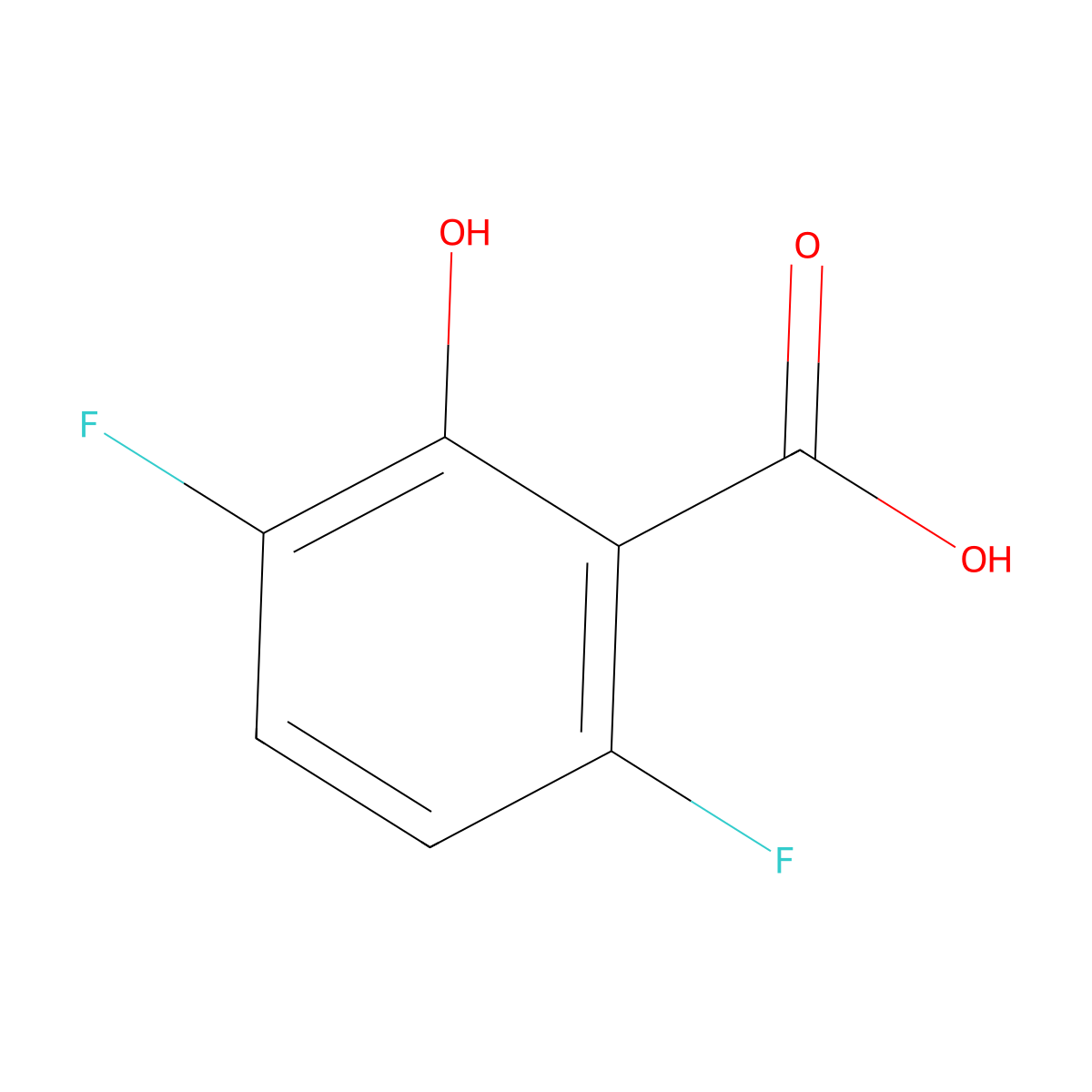 3,6-Difluoro-2-hydroxybenzoic acid molecular structure, CAS 749230-37-3