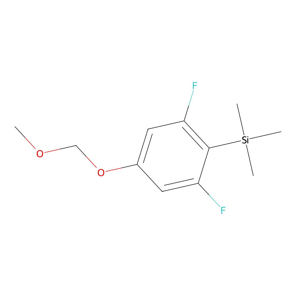 Benzene, 1,3-difluoro-5-(methoxymethoxy)-2-(trimethylsilyl)- molecular structure, CAS 749230-46-4