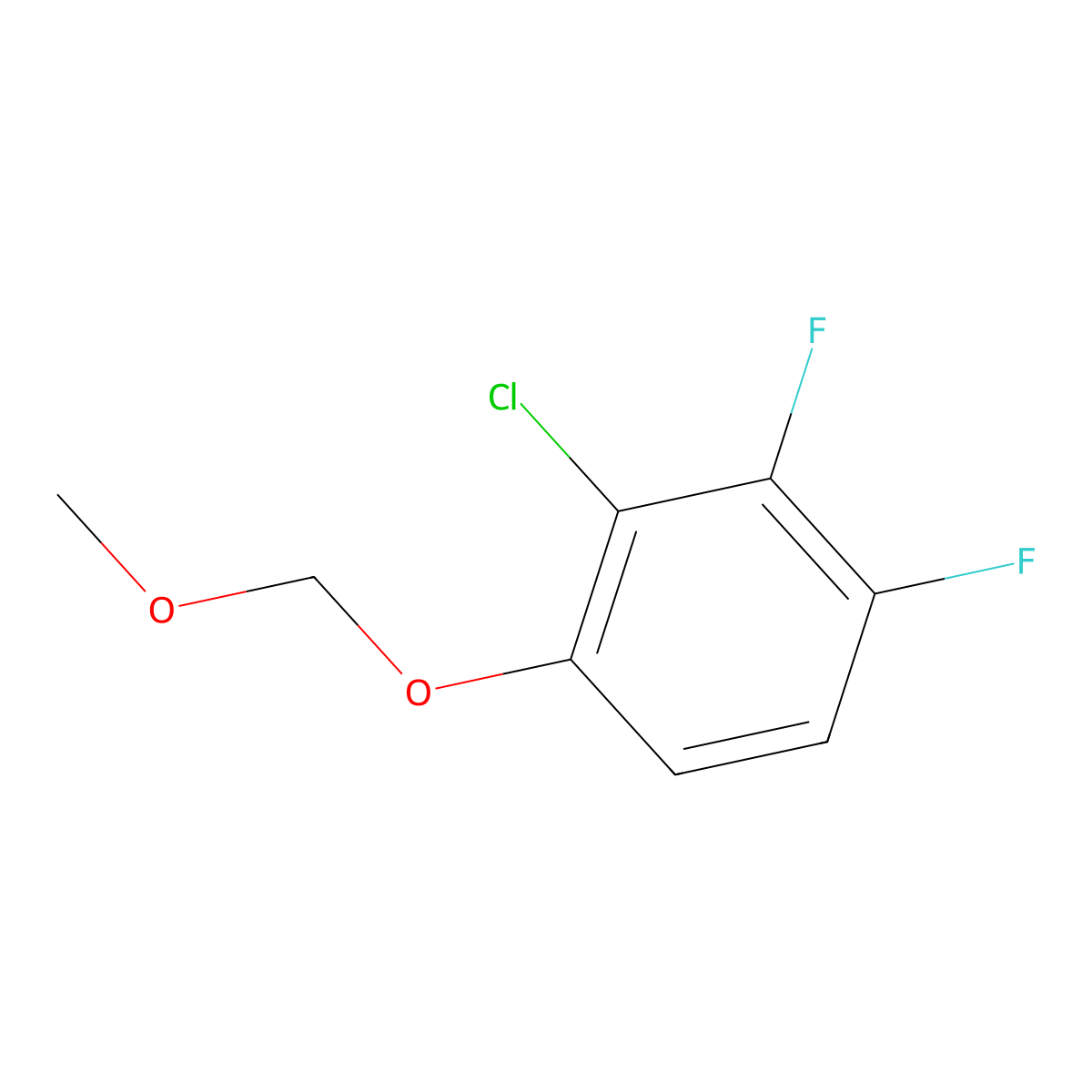 2-Chloro-3,4-difluoro-1-(methoxymethoxy)benzene molecular structure, CAS 749230-48-6