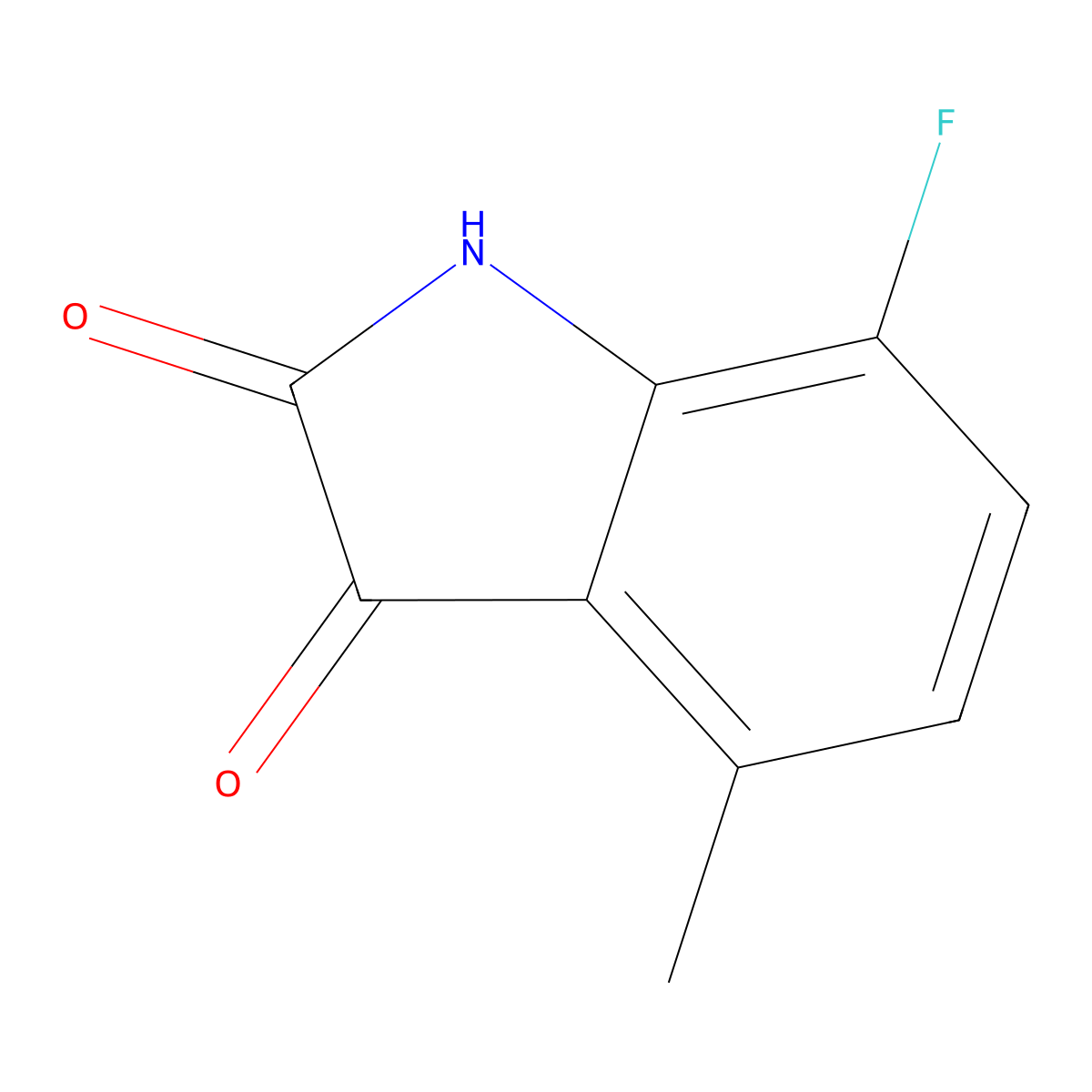 7-Fluoro-4-methyl Isatin molecular structure, CAS 749240-53-7