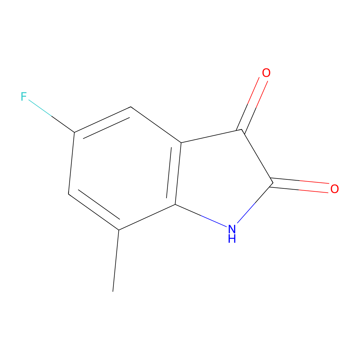 5-Fluoro-7-methyl-1H-indole-2,3-dione molecular structure, CAS 749240-57-1