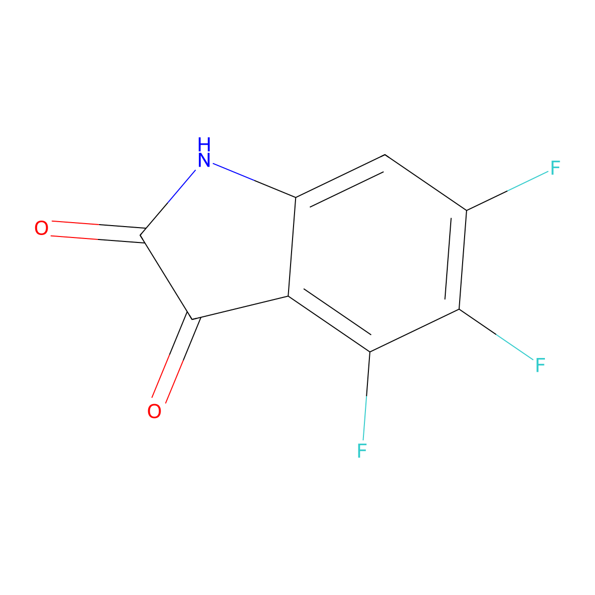 4,5,6-Trifluoroindoline-2,3-dione molecular structure, CAS 749240-64-0