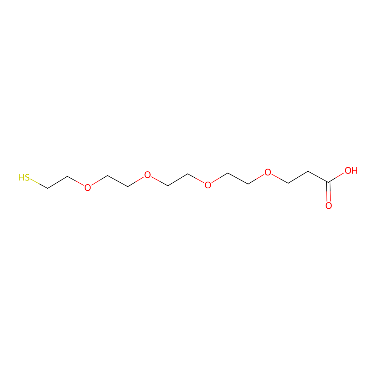 1-Sulfanyl-3,6,9,12-tetraoxapentadecan-15-oic acid molecular structure, CAS 749247-06-1
