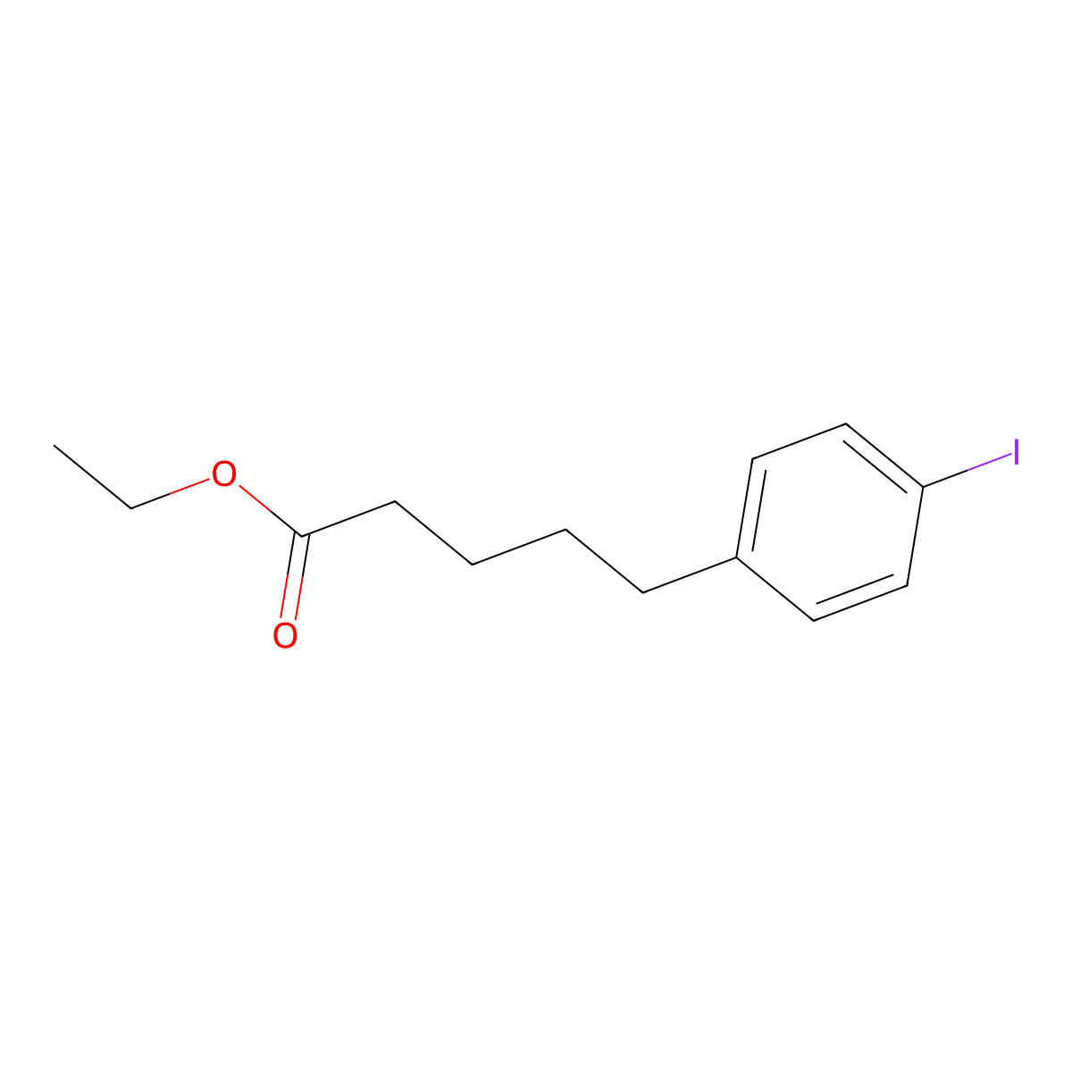 Ethyl 4-Iodo-benzenepentanoate molecular structure, CAS 749248-04-2