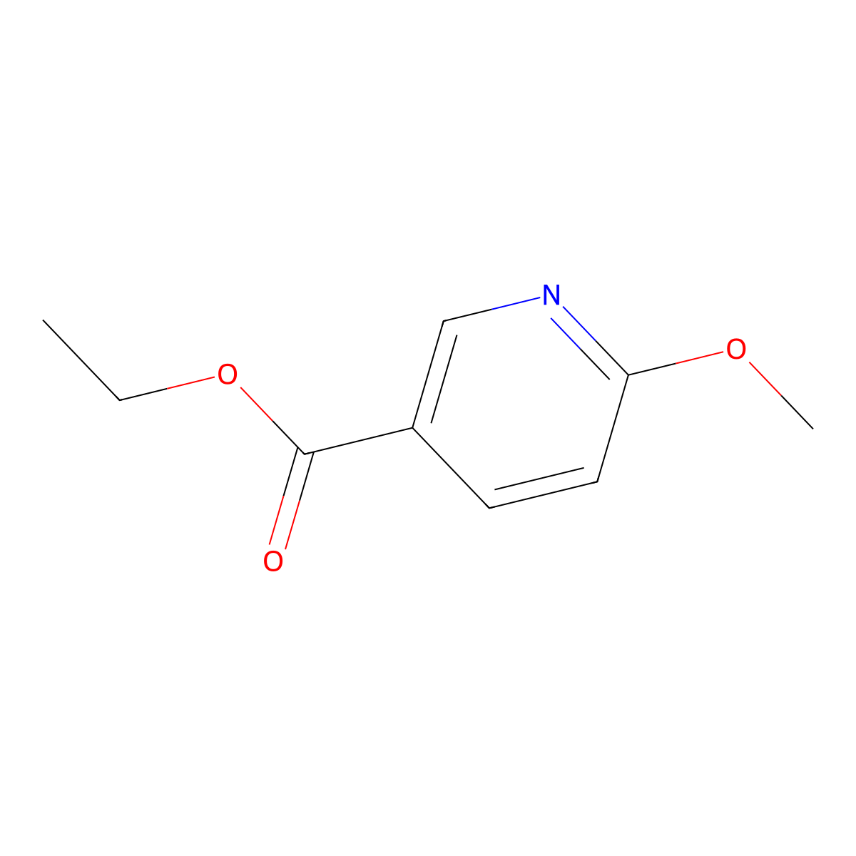 Ethyl 6-methoxynicotinate molecular structure, CAS 74925-37-4