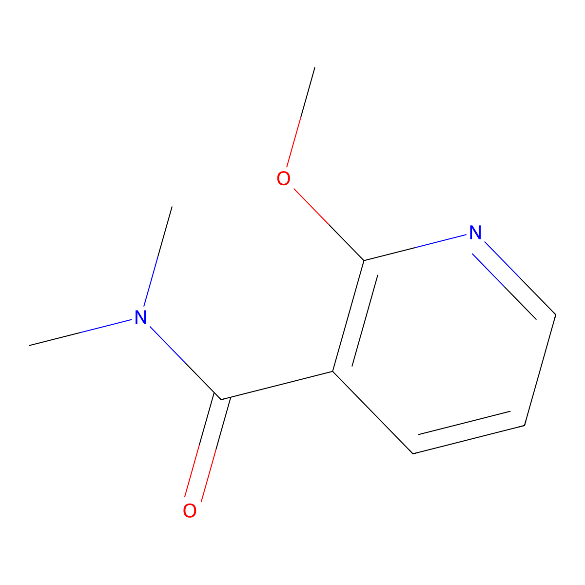 2-methoxy-N,N-dimethylpyridine-3-carboxamide molecular structure, CAS 74925-41-0