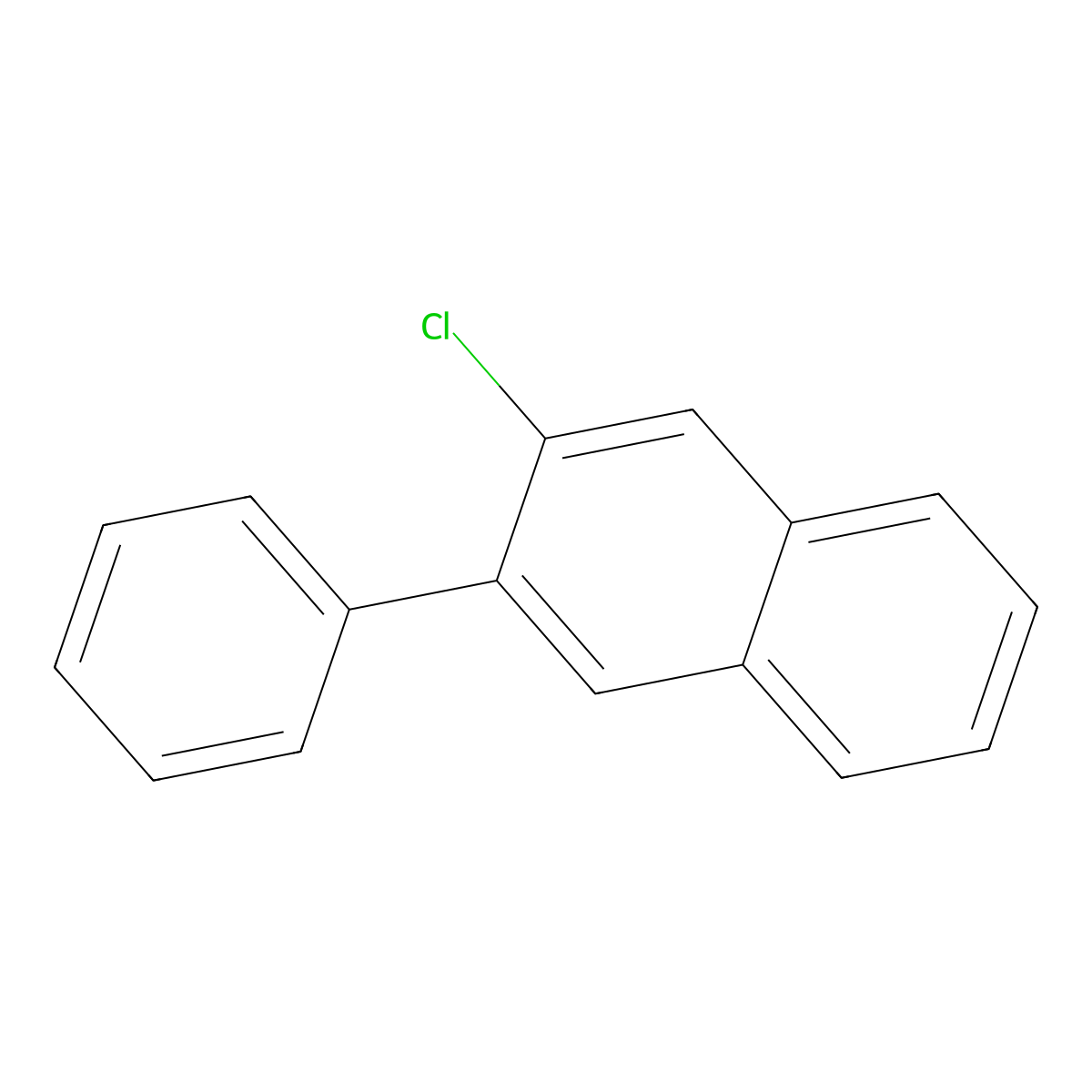 2-Chloro-3-phenylnaphthalene molecular structure, CAS 74925-46-5