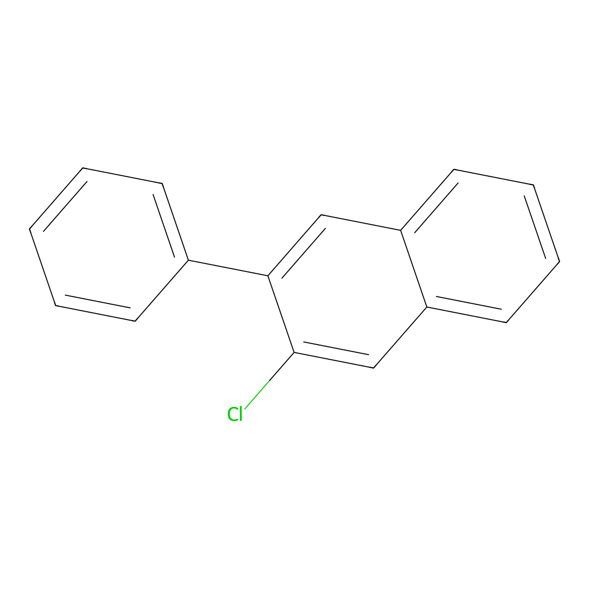 2-Chloro-3-phenylnaphthalene molecular structure, CAS 74925-46-5