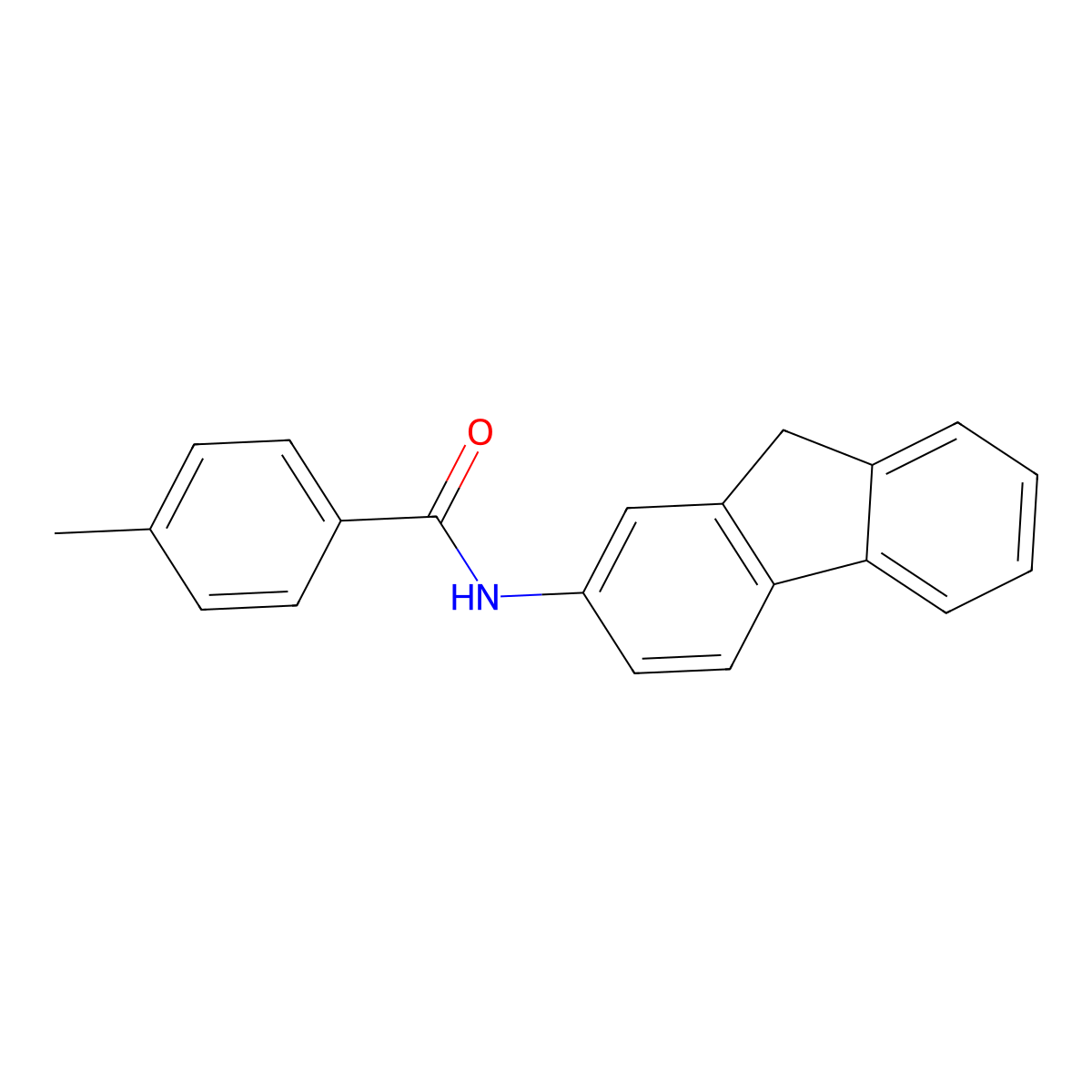 N-(2-Fluorenyl)-para-toluamide molecular structure, CAS 74925-70-5