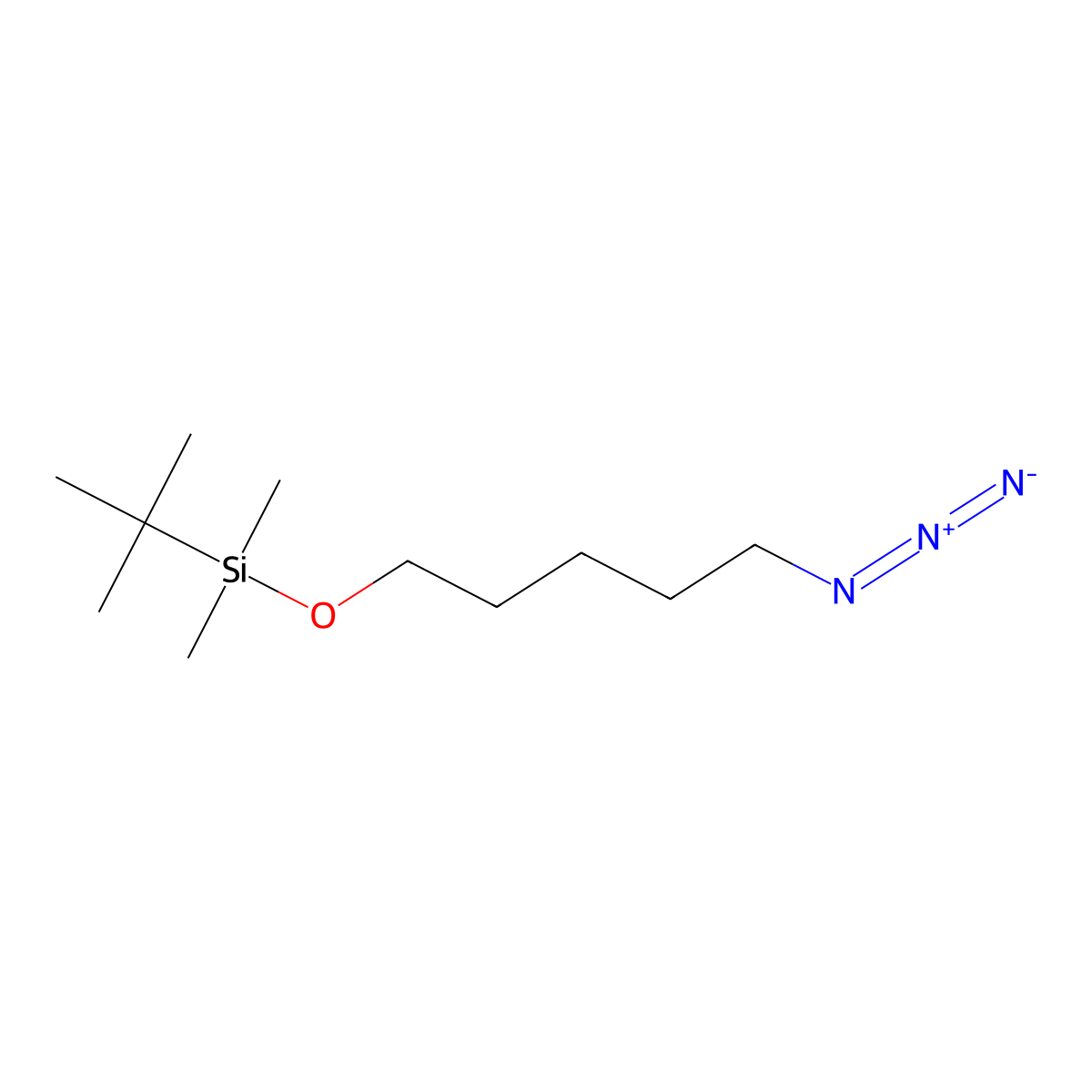 [(5-Azidopentyl)oxy](tert-butyl)dimethylsilane molecular structure, CAS 749252-71-9