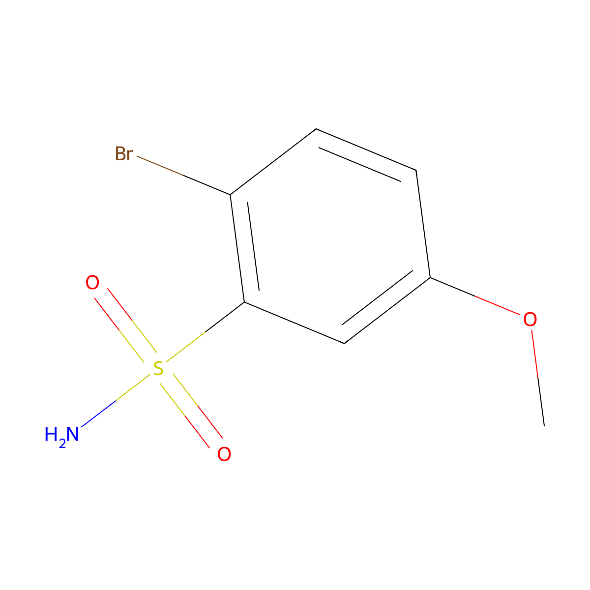 2-Bromo-5-methoxybenzene-1-sulfonamide molecular structure, CAS 749253-03-0