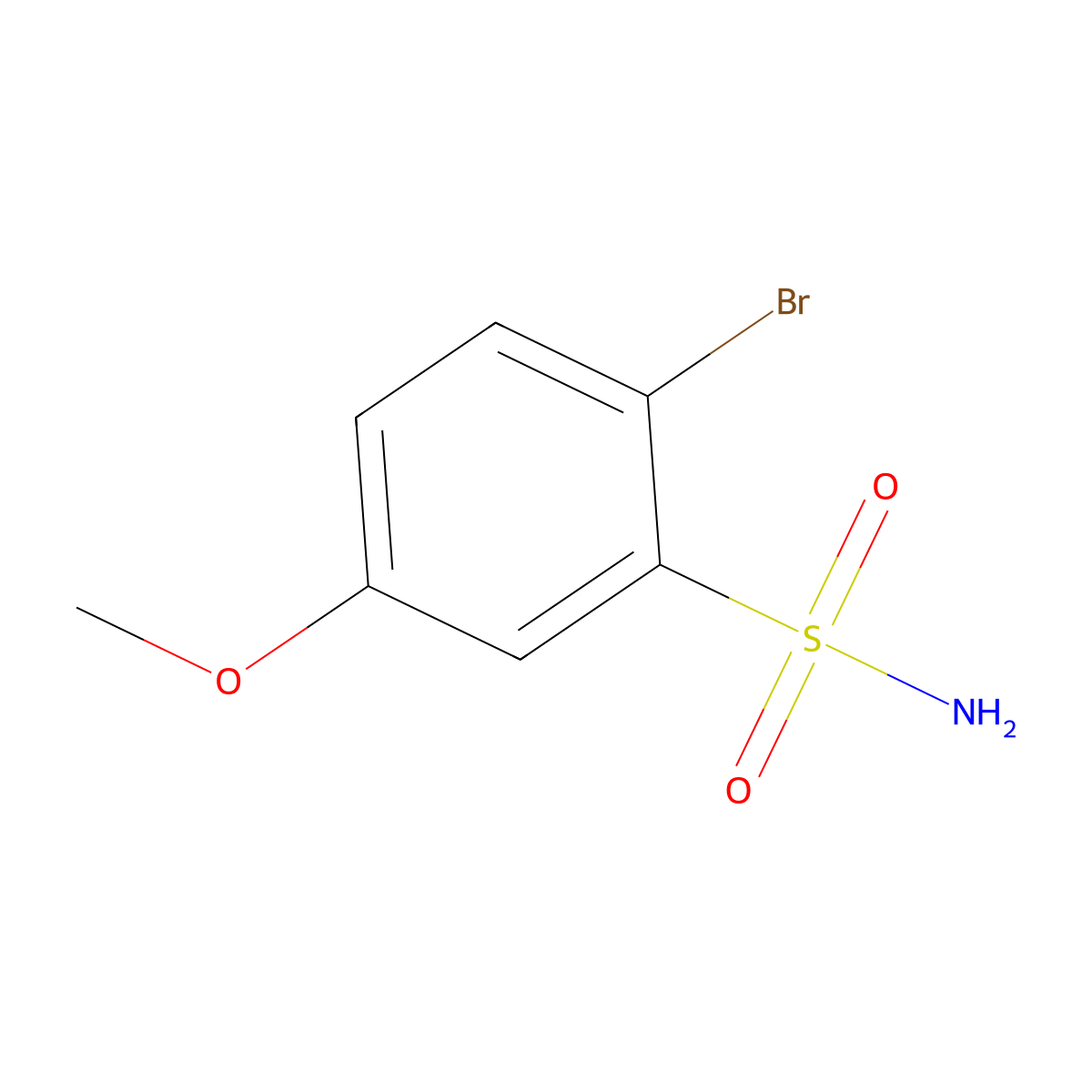 2-Bromo-5-methoxybenzene-1-sulfonamide molecular structure, CAS 749253-03-0