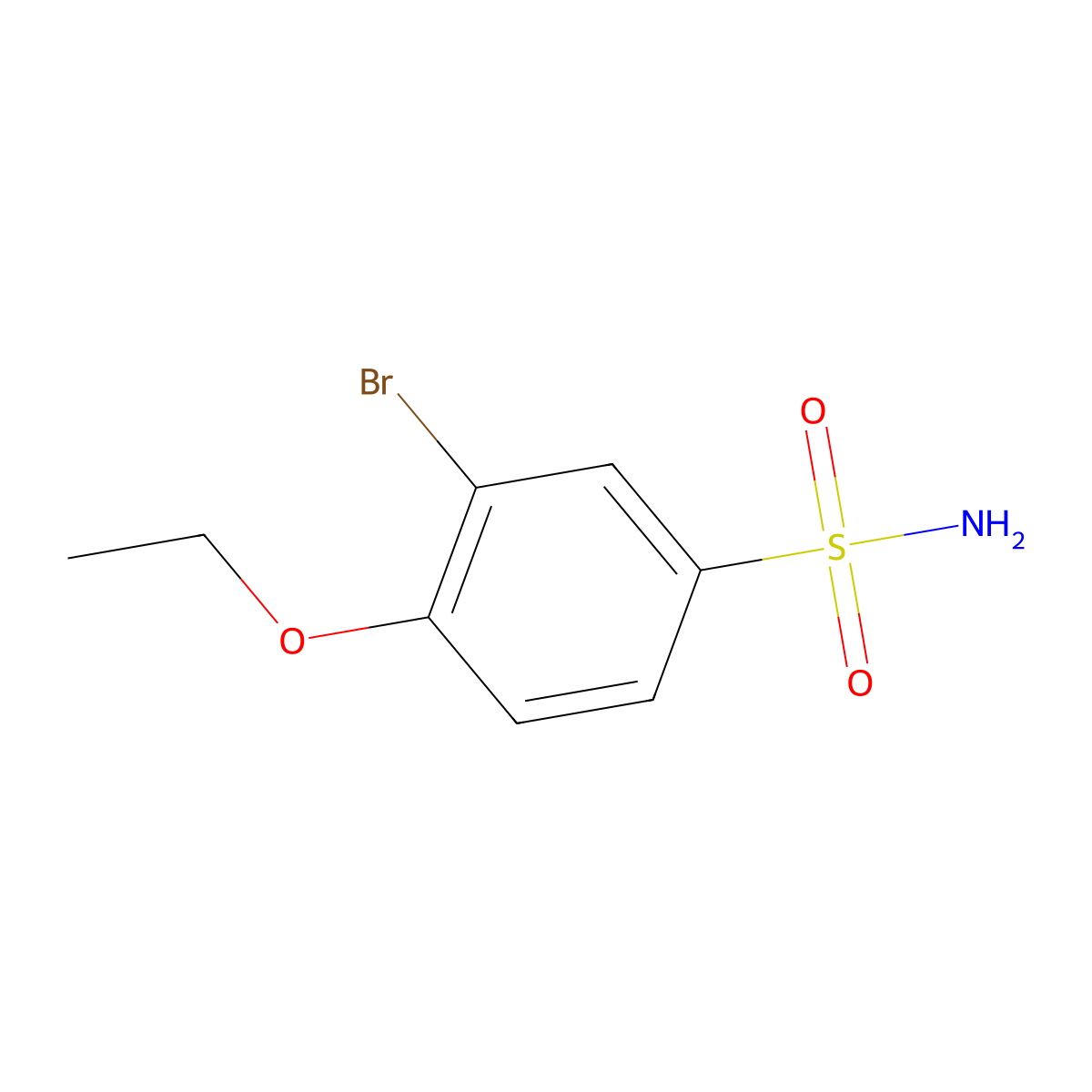 3-Bromo-4-ethoxybenzene-1-sulfonamide molecular structure, CAS 749253-28-9