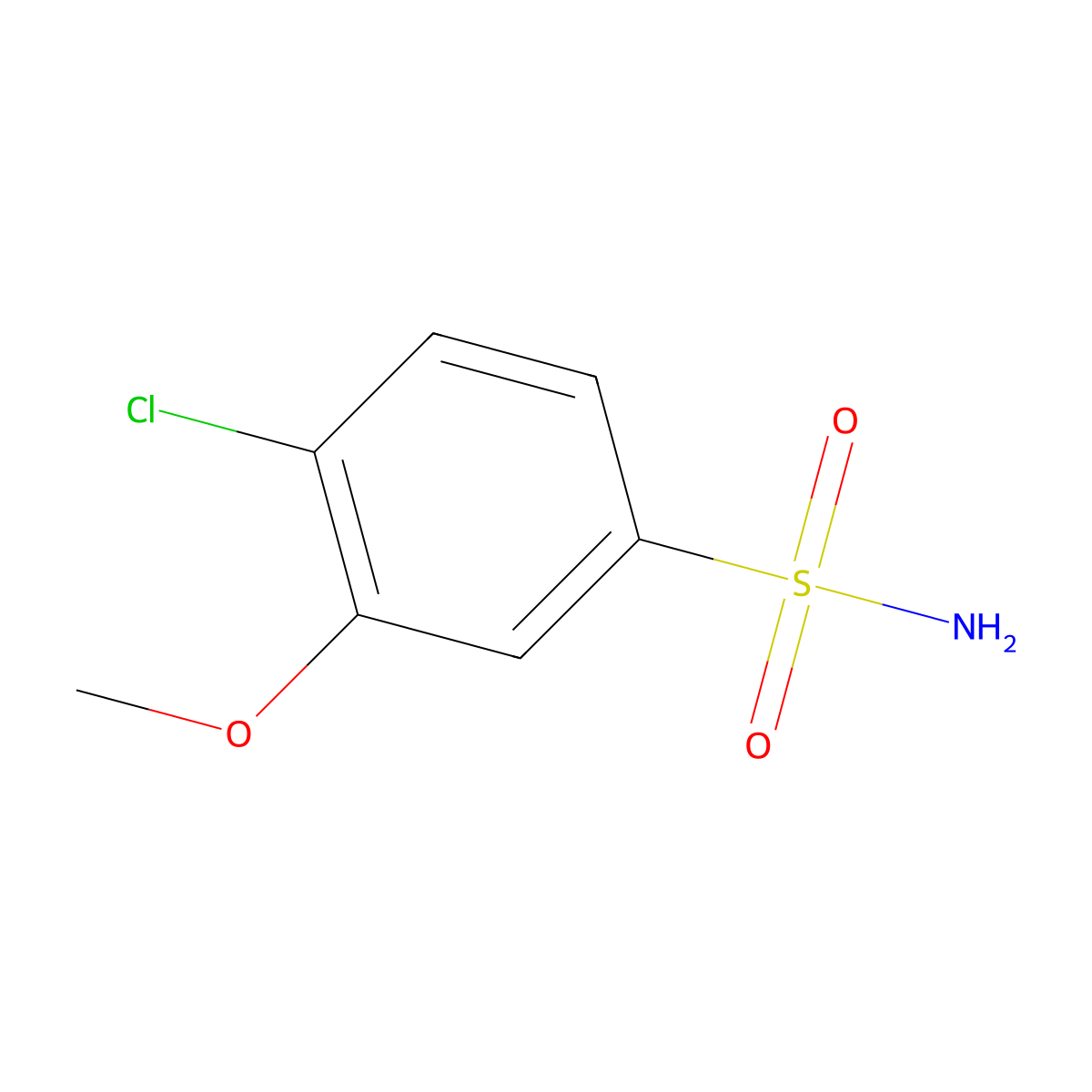 4-Chloro-3-methoxybenzene-1-sulfonamide molecular structure, CAS 749253-53-0