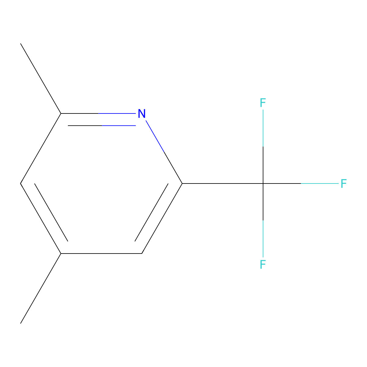 2,4-Dimethyl-6-(trifluoromethyl)pyridine molecular structure, CAS 749256-94-8