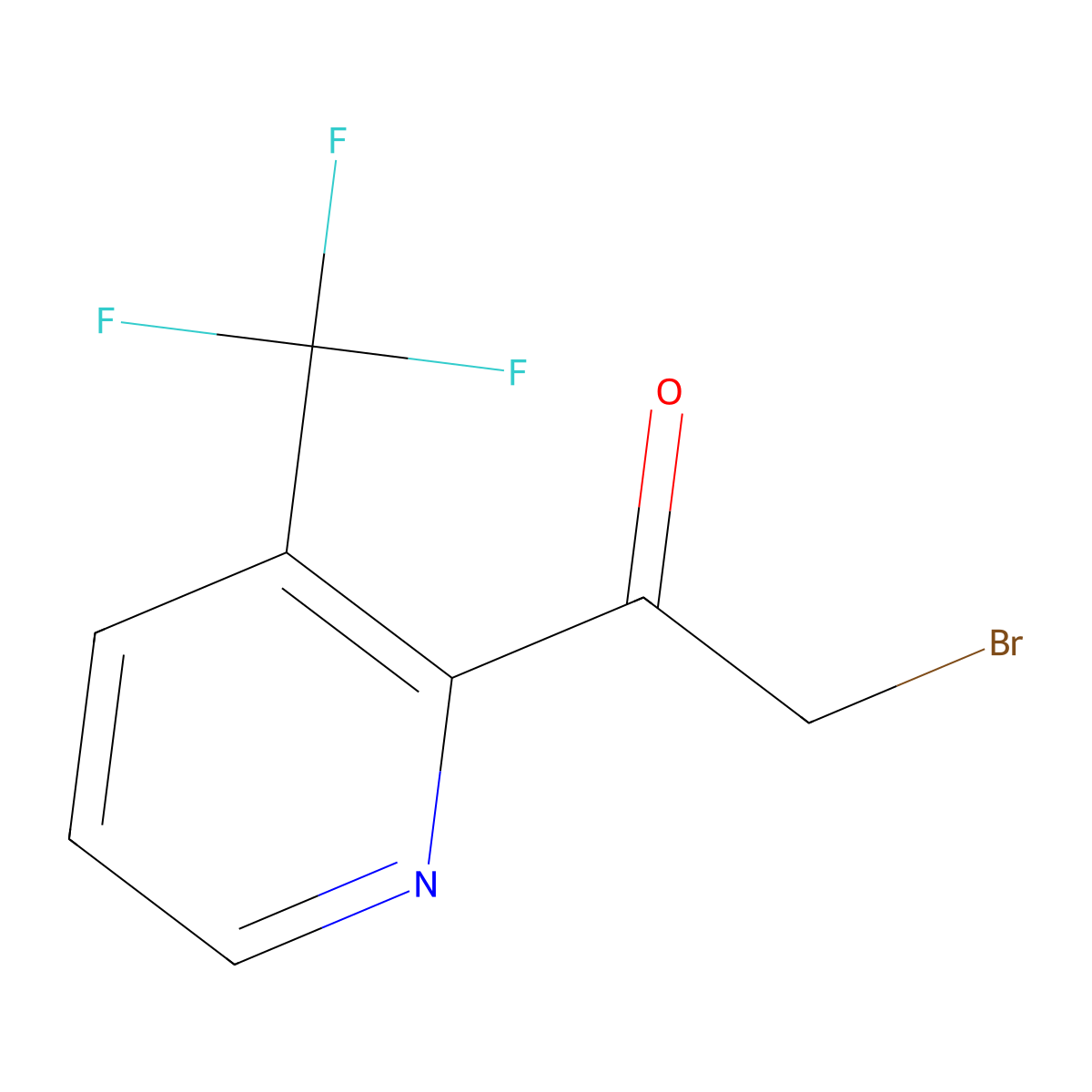2-Bromo-1-(3-(trifluoromethyl)pyridin-2-YL)ethanone molecular structure, CAS 749257-79-2