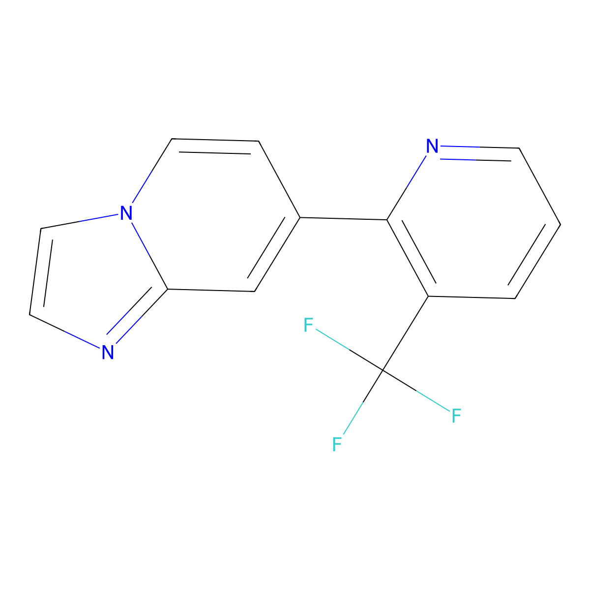 Imidazo[1,2-a]pyridine,7-[3-(trifluoromethyl)-2-pyridinyl]- molecular structure, CAS 749257-97-4