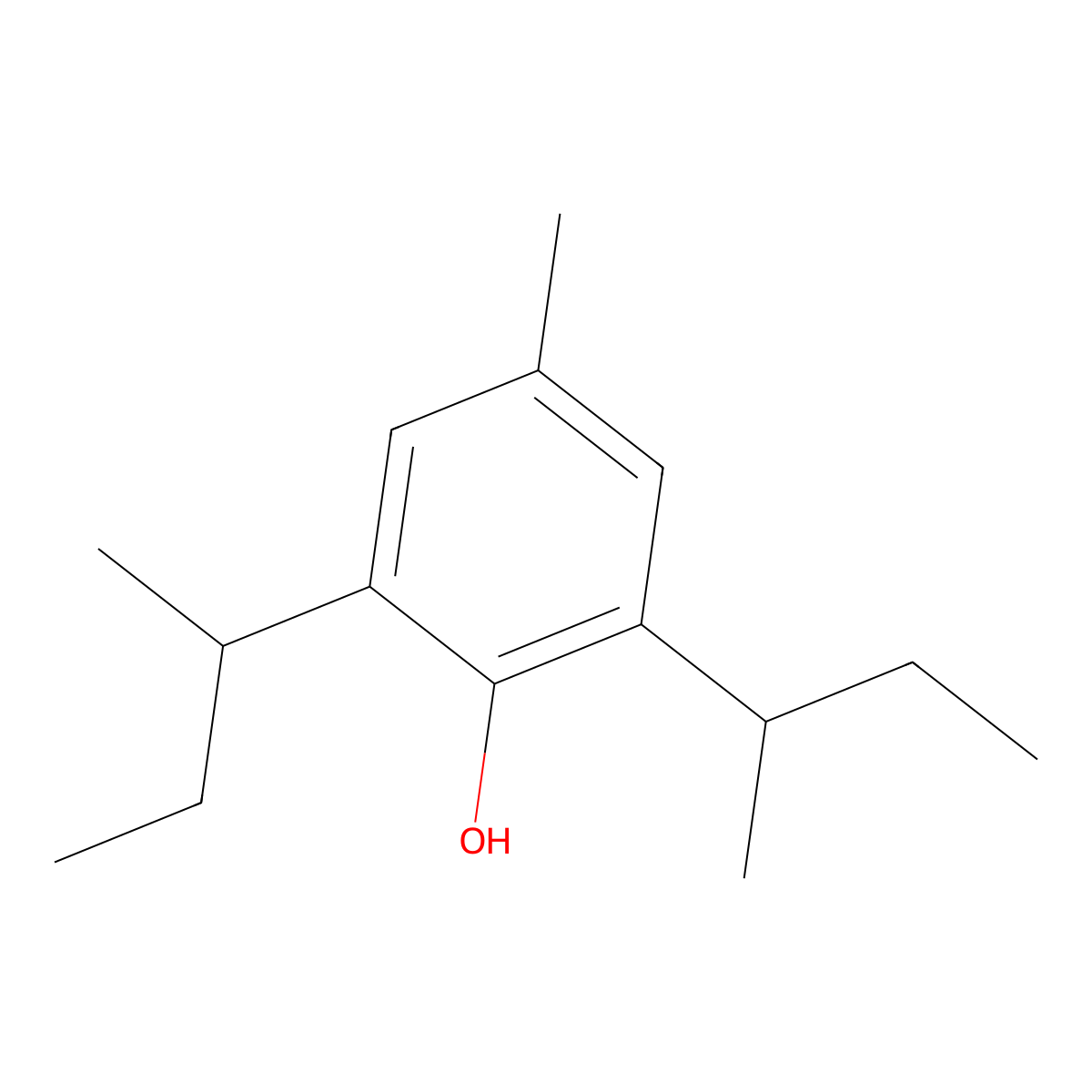 4-Methyl-2,6-bis(1-methylpropyl)phenol molecular structure, CAS 74926-87-7