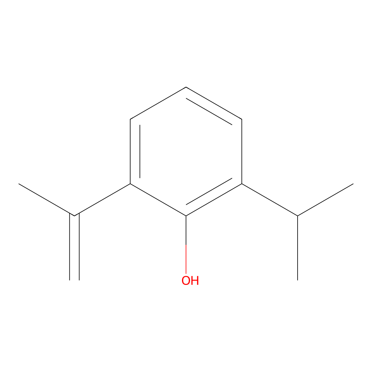 2-(1-Methylethenyl)-6-(1-methylethyl)phenol molecular structure, CAS 74926-89-9