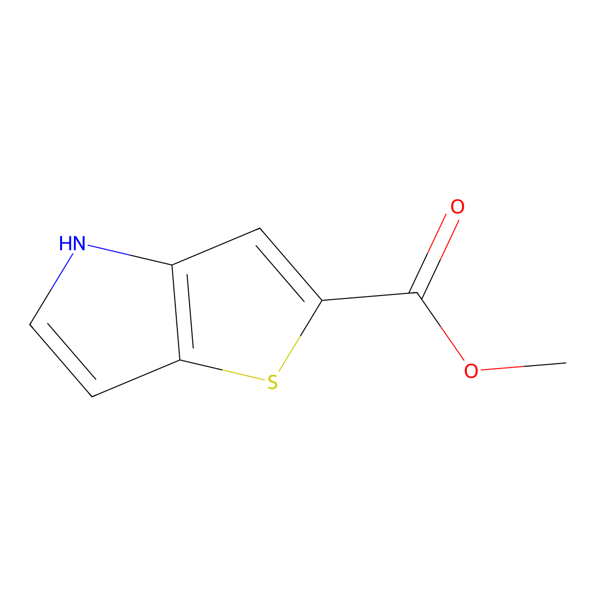 methyl 4H-thieno(3,2-b)pyrrole-2-carboxylate molecular structure, CAS 749261-96-9